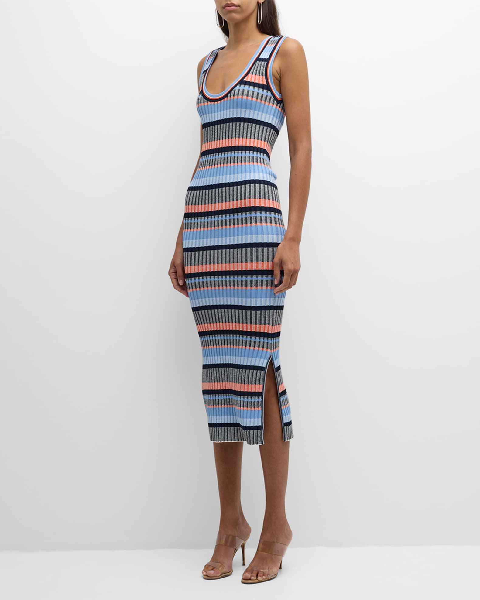 Veronica Beard Fabiana Knit Dress Blue Multi
