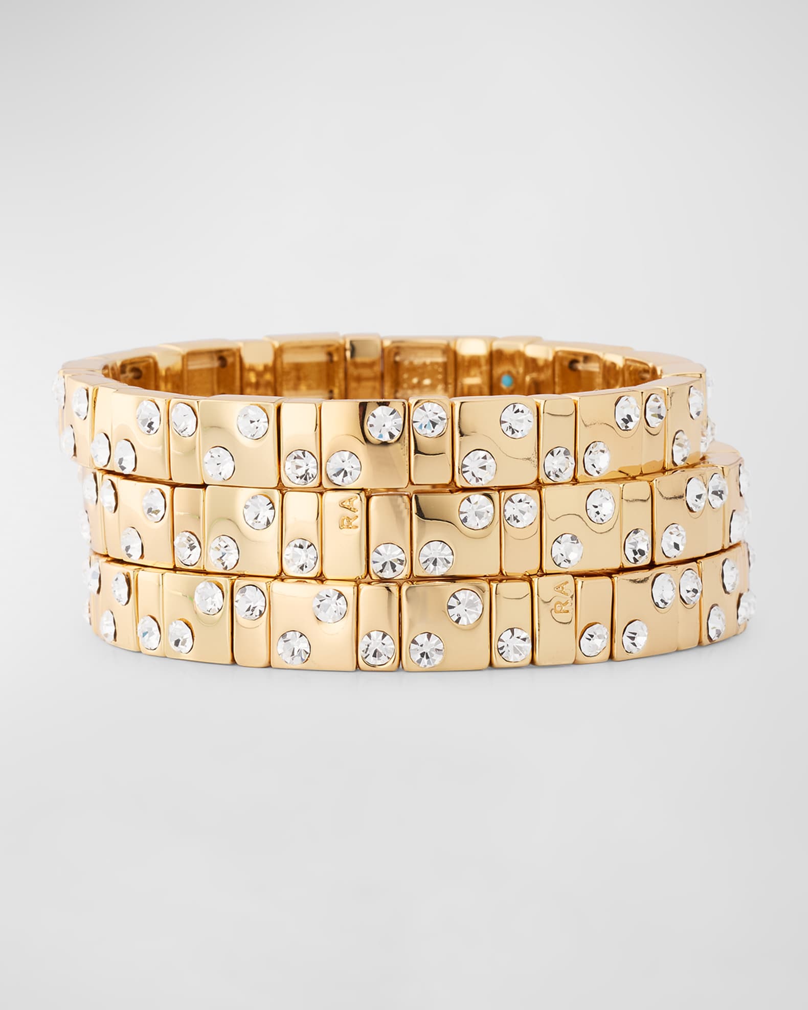 Embedded Stone Bracelets, Set of 3 0
