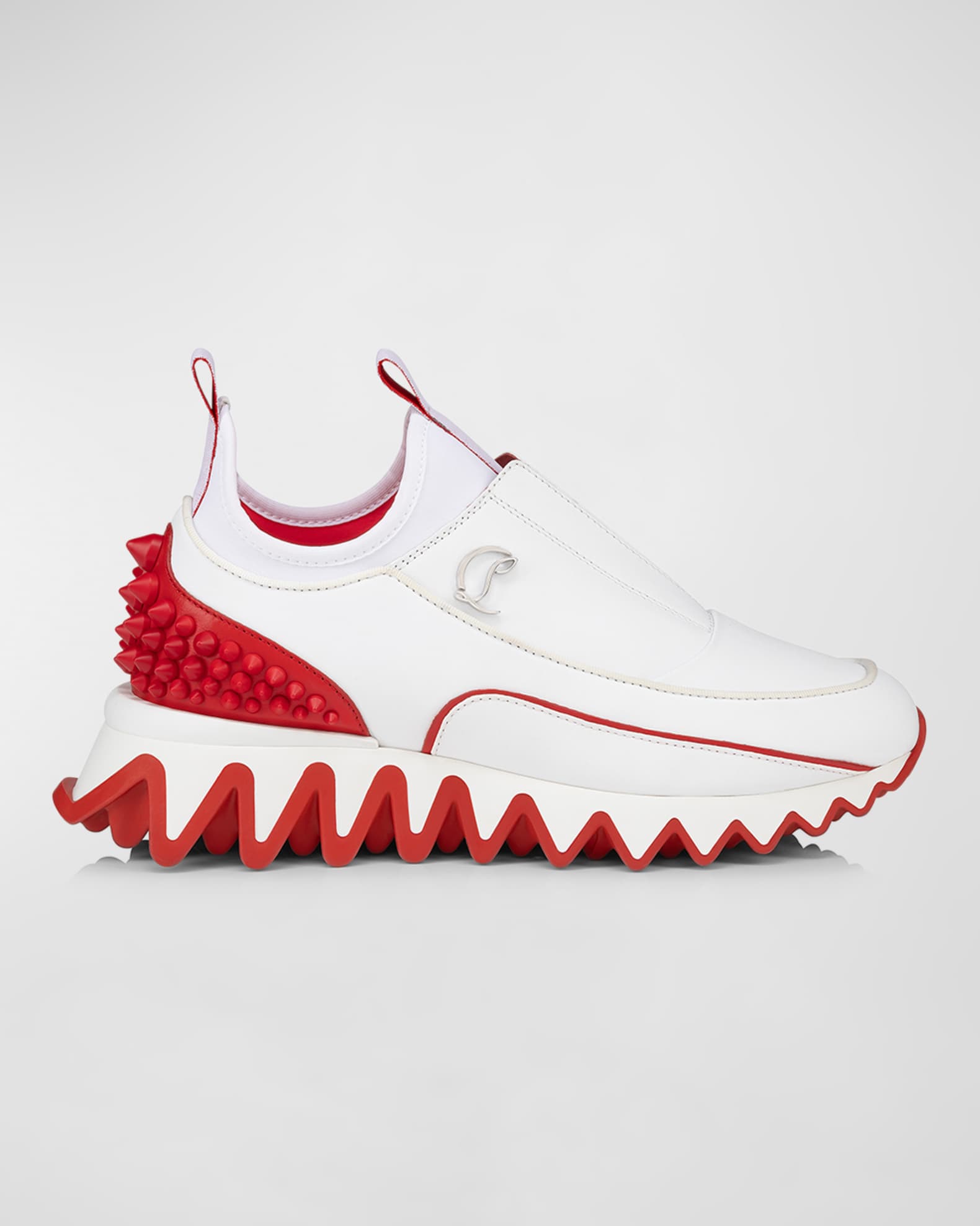 Donna Spikes Red Sole Slip on Runner Sneakers