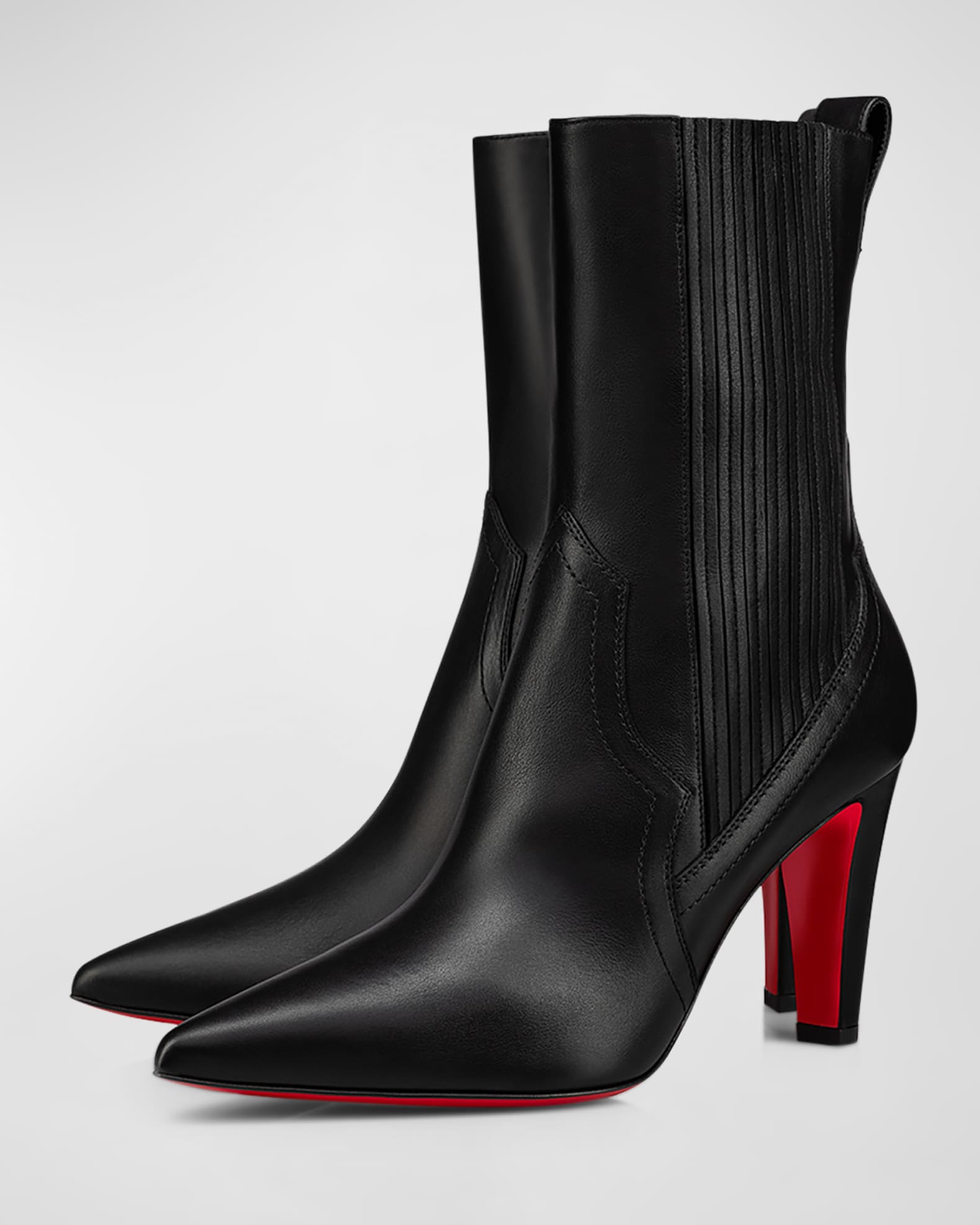 Leather Chelsea Red Sole Booties 1