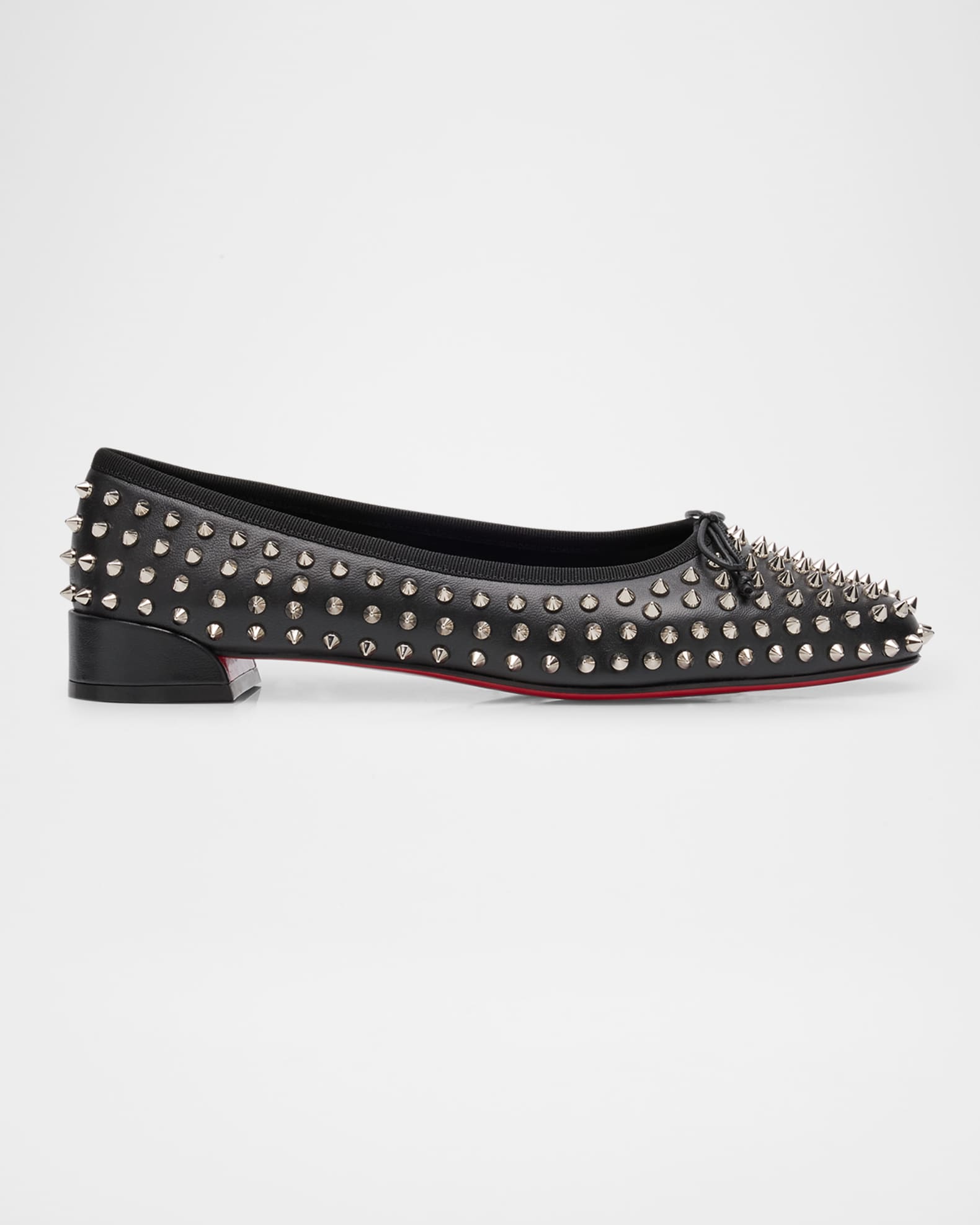 Sweetie Jane Spikes Leather Red Sole Flats