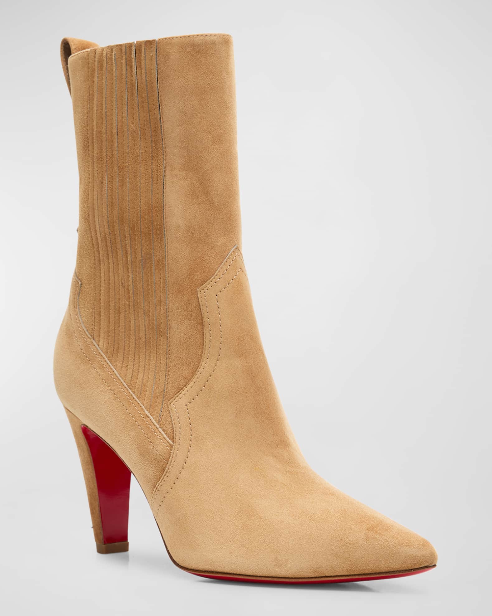 Christian Louboutin Santigag 85 Suede Bootie