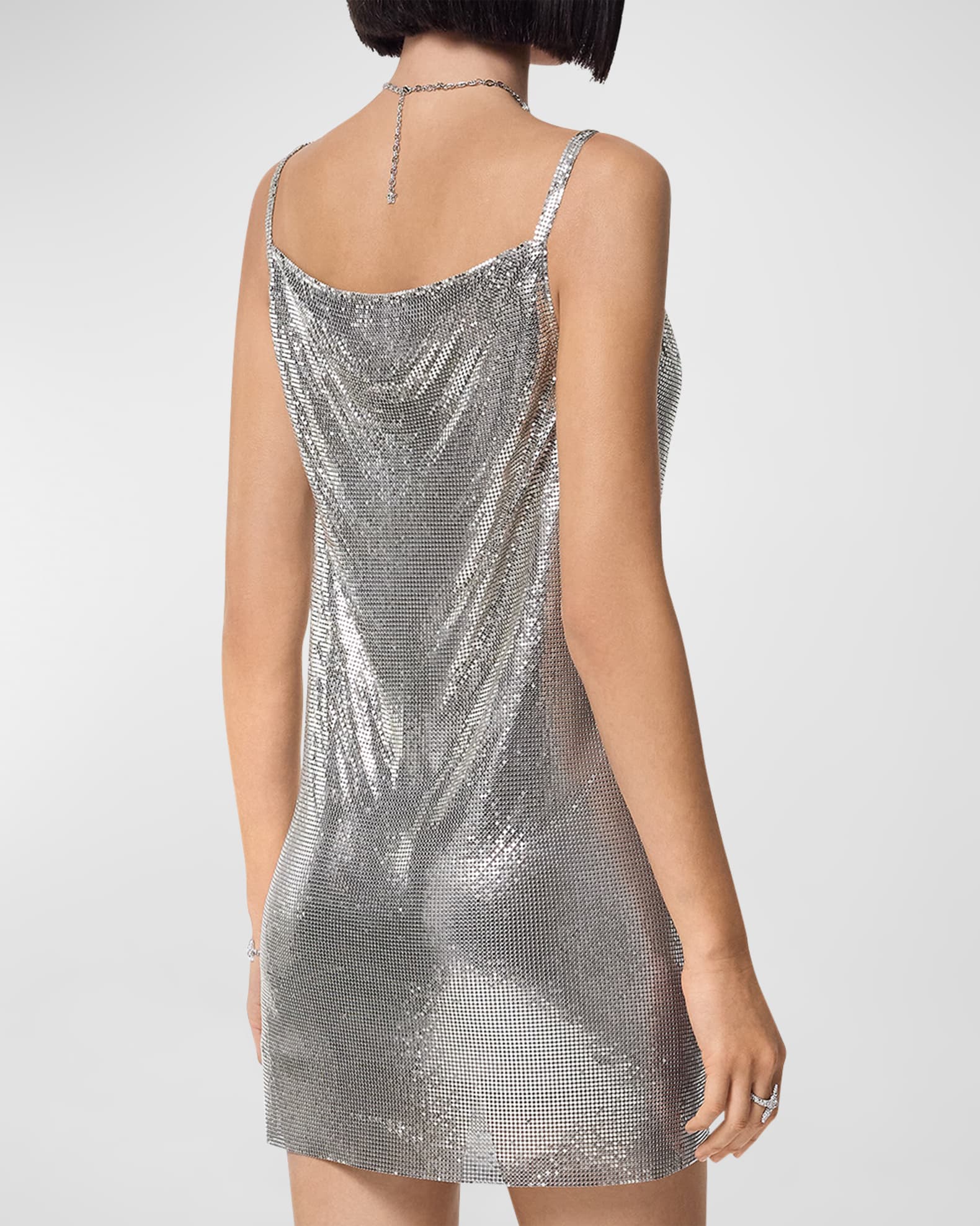 Versace Women s Aluminum Metal Mesh Cocktail Dress