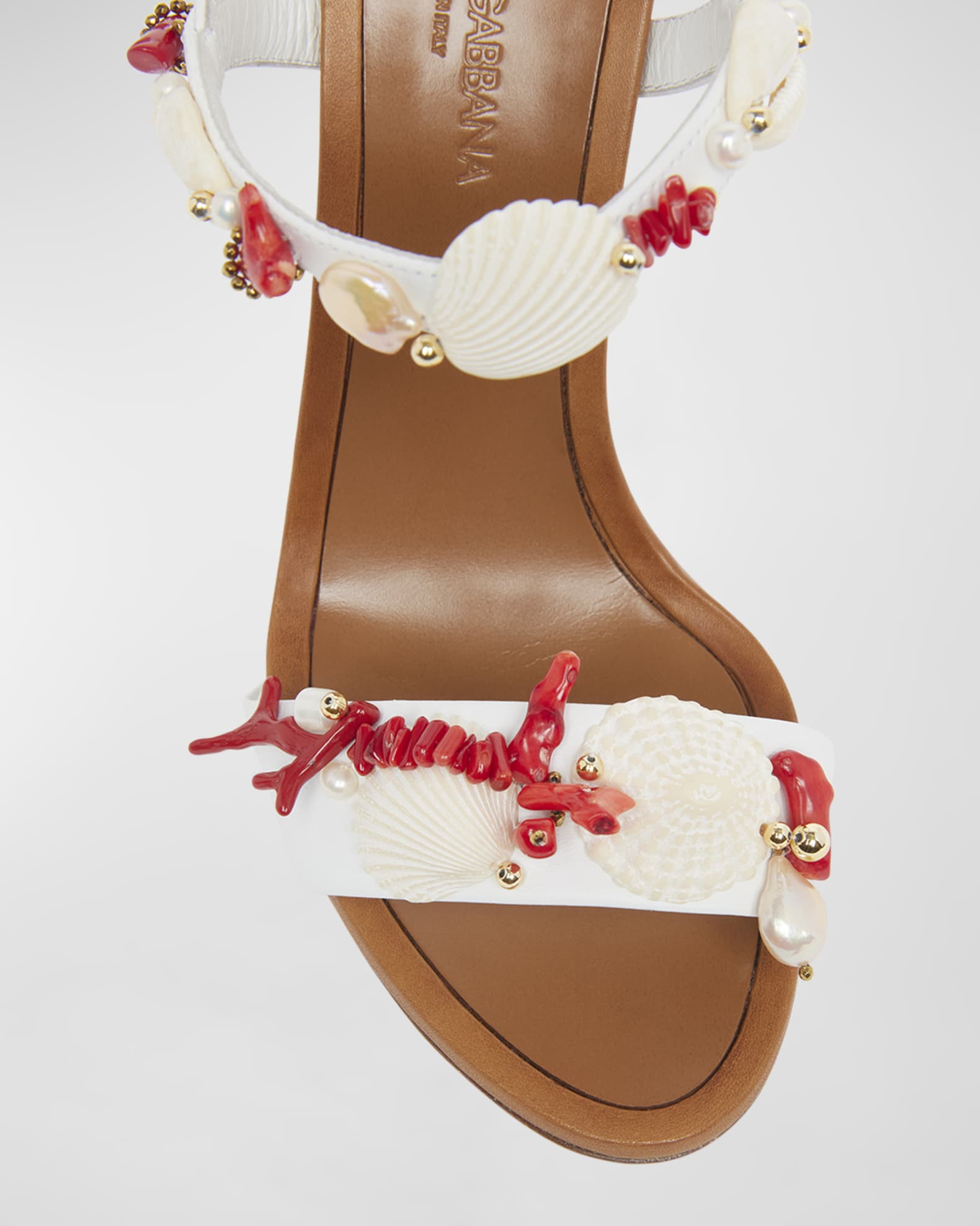 Dolce & Gabbana Coral Exotic Leather Heels Sandals Shoes main image 1