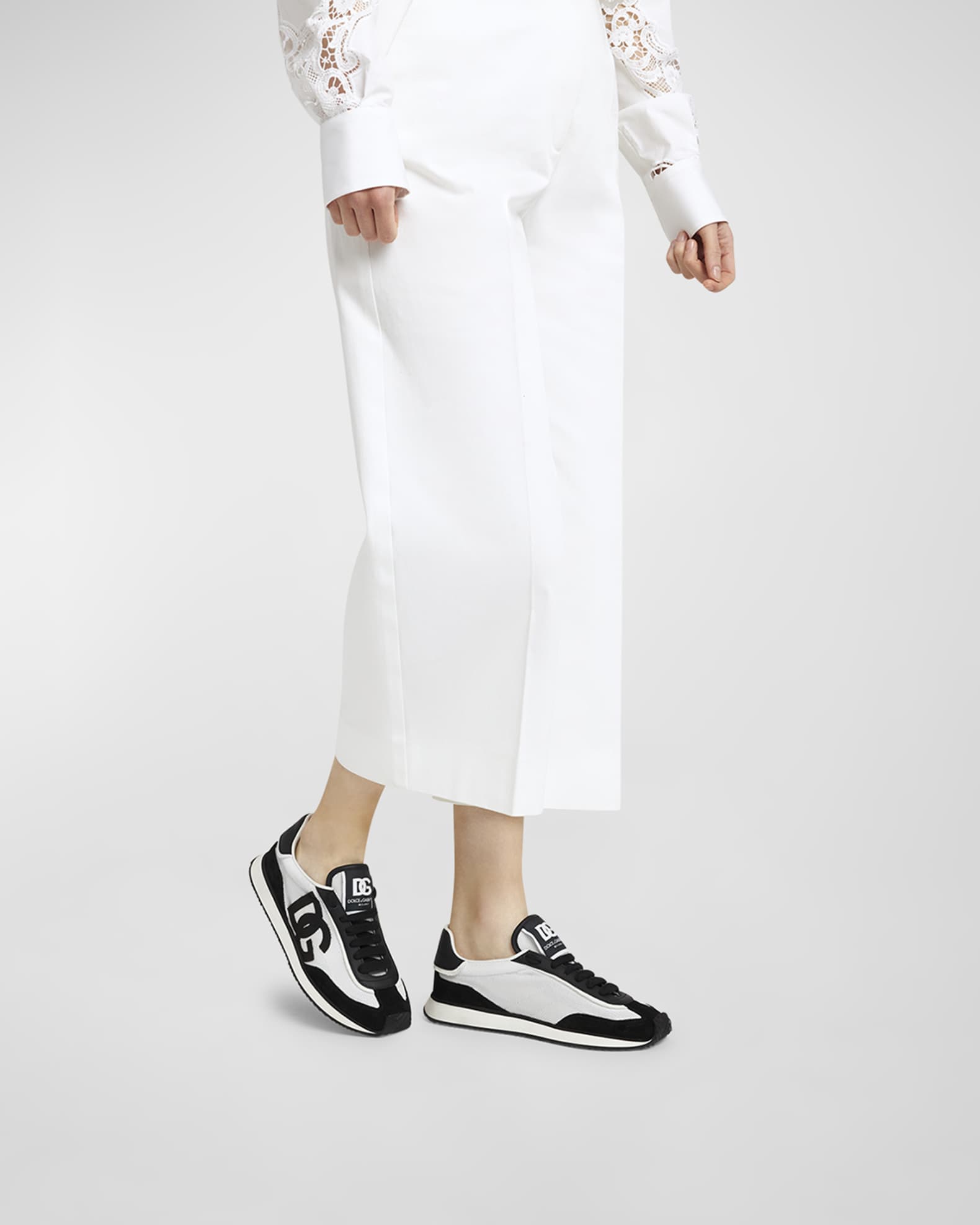 Mixed-Material DG Cushion Sneakers 1