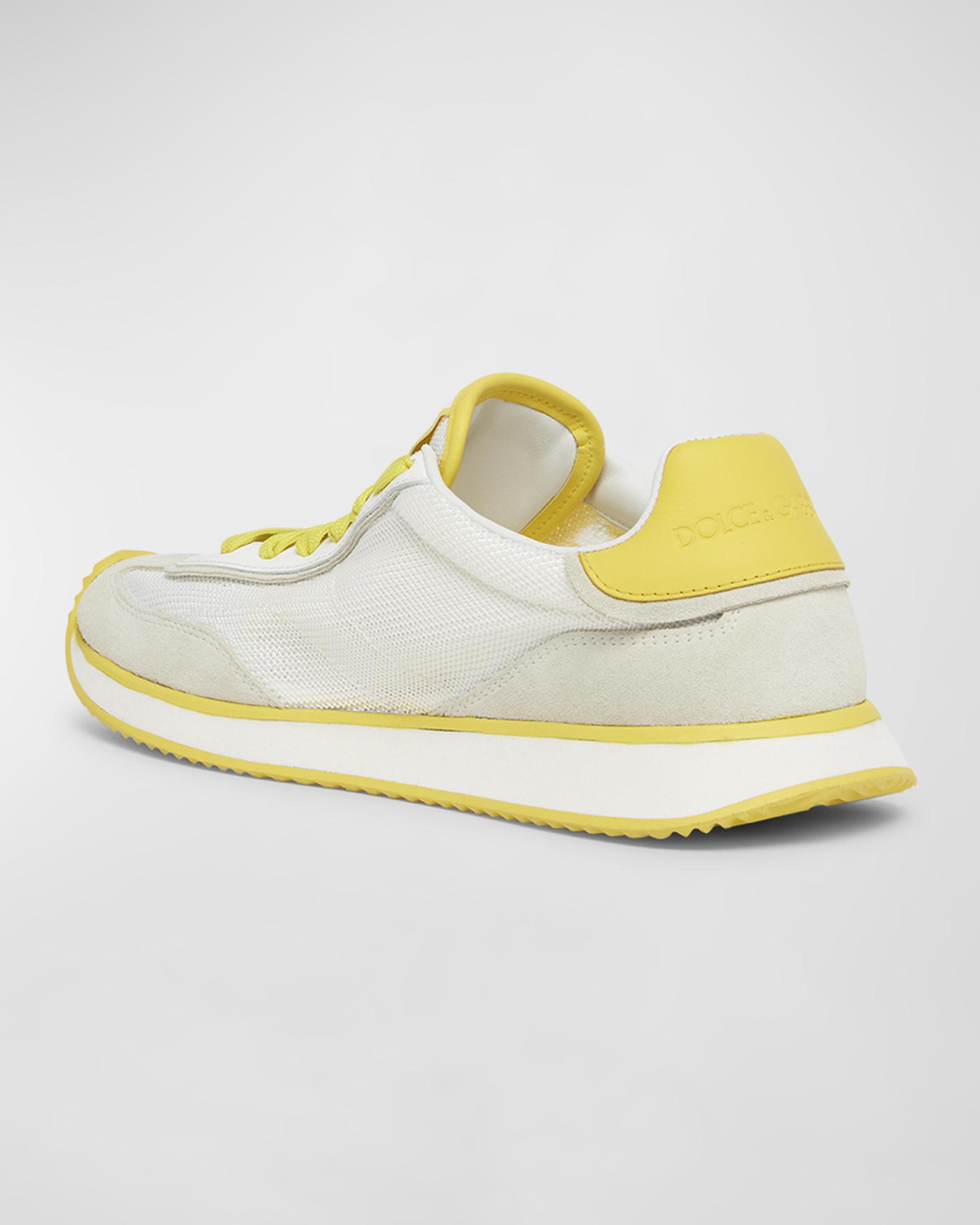 Dolce&Gabbana Mixed-Material DG Cushion Sneakers | Neiman Marcus display picture 1