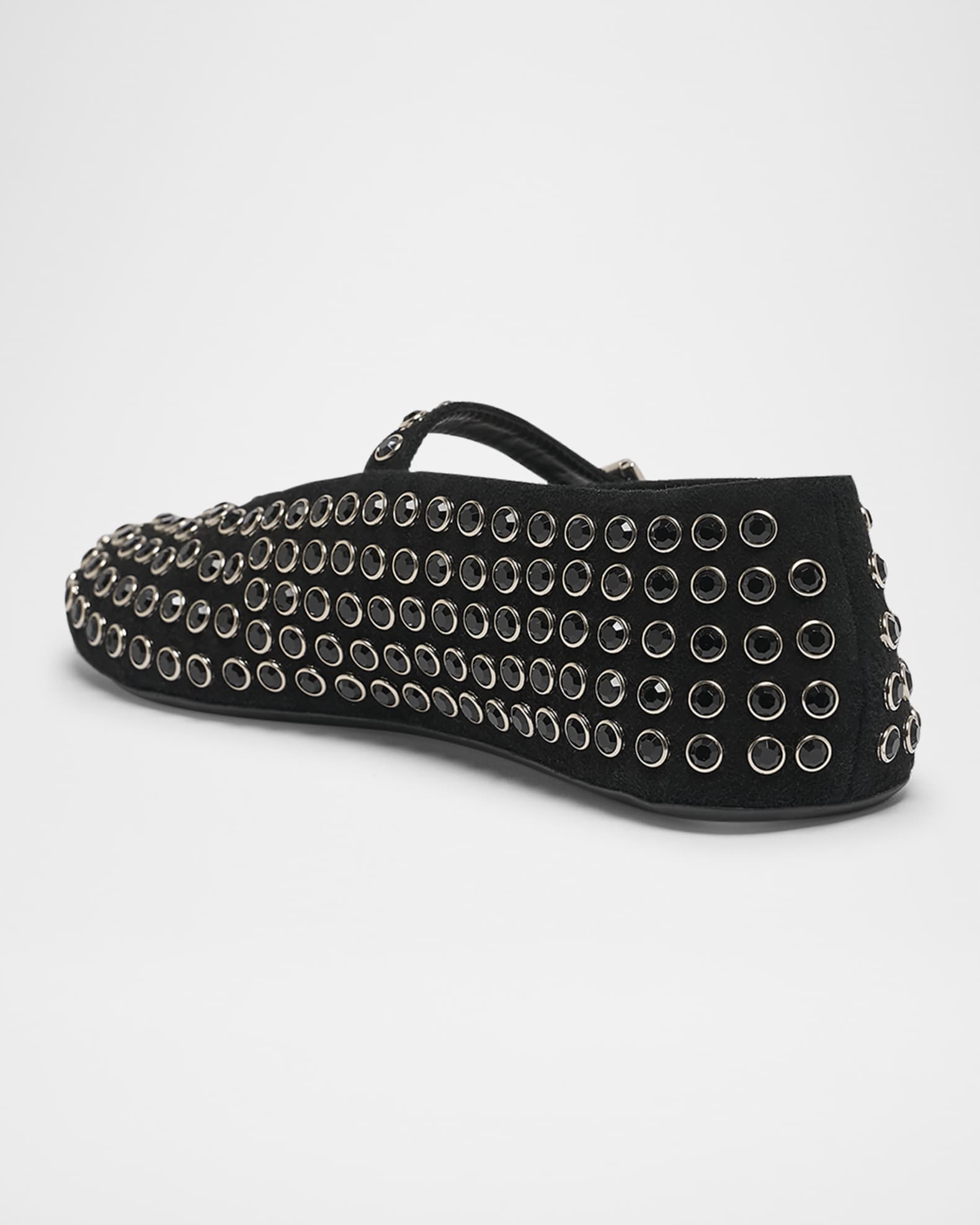 Crystal Stud Mary Jane Ballerina Flats 1