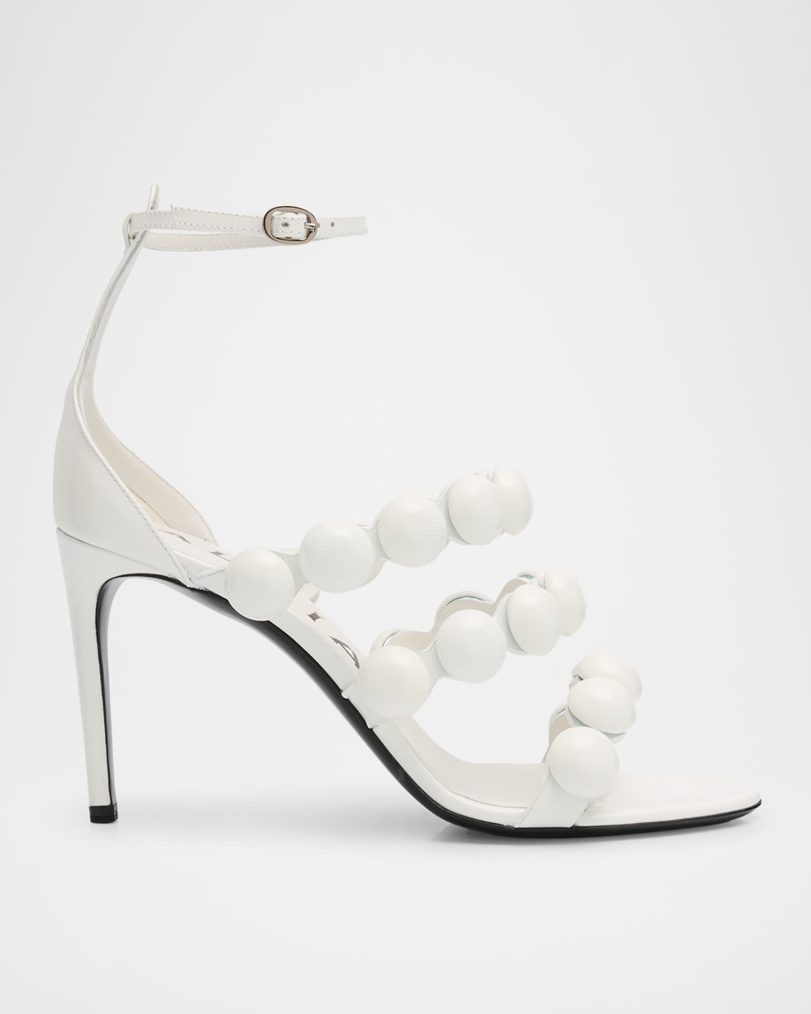 Patent Bubble Ankle-Strap Sandals 0