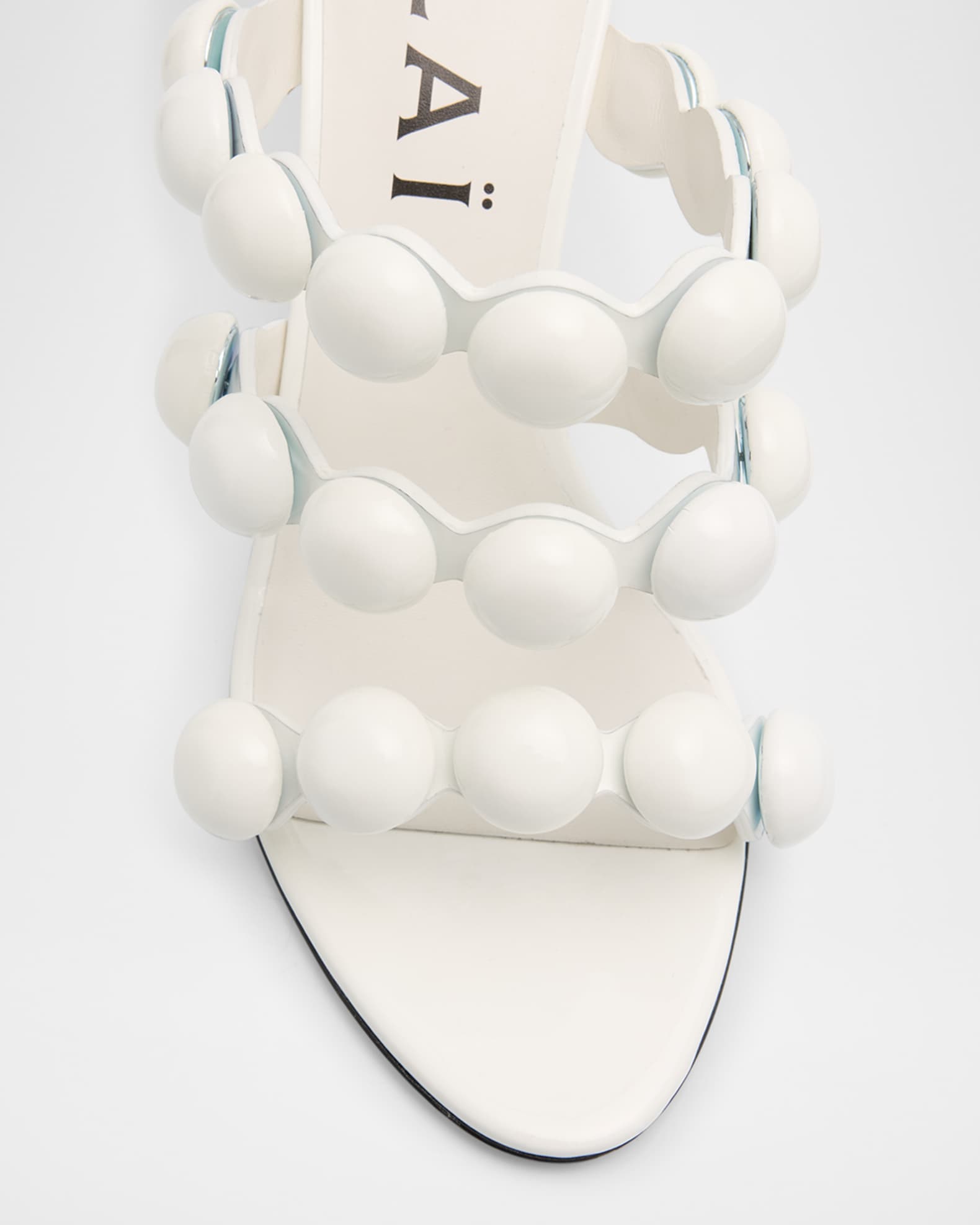 ALAIA Patent Bubble Ankle-Strap Sandals | Neiman Marcus