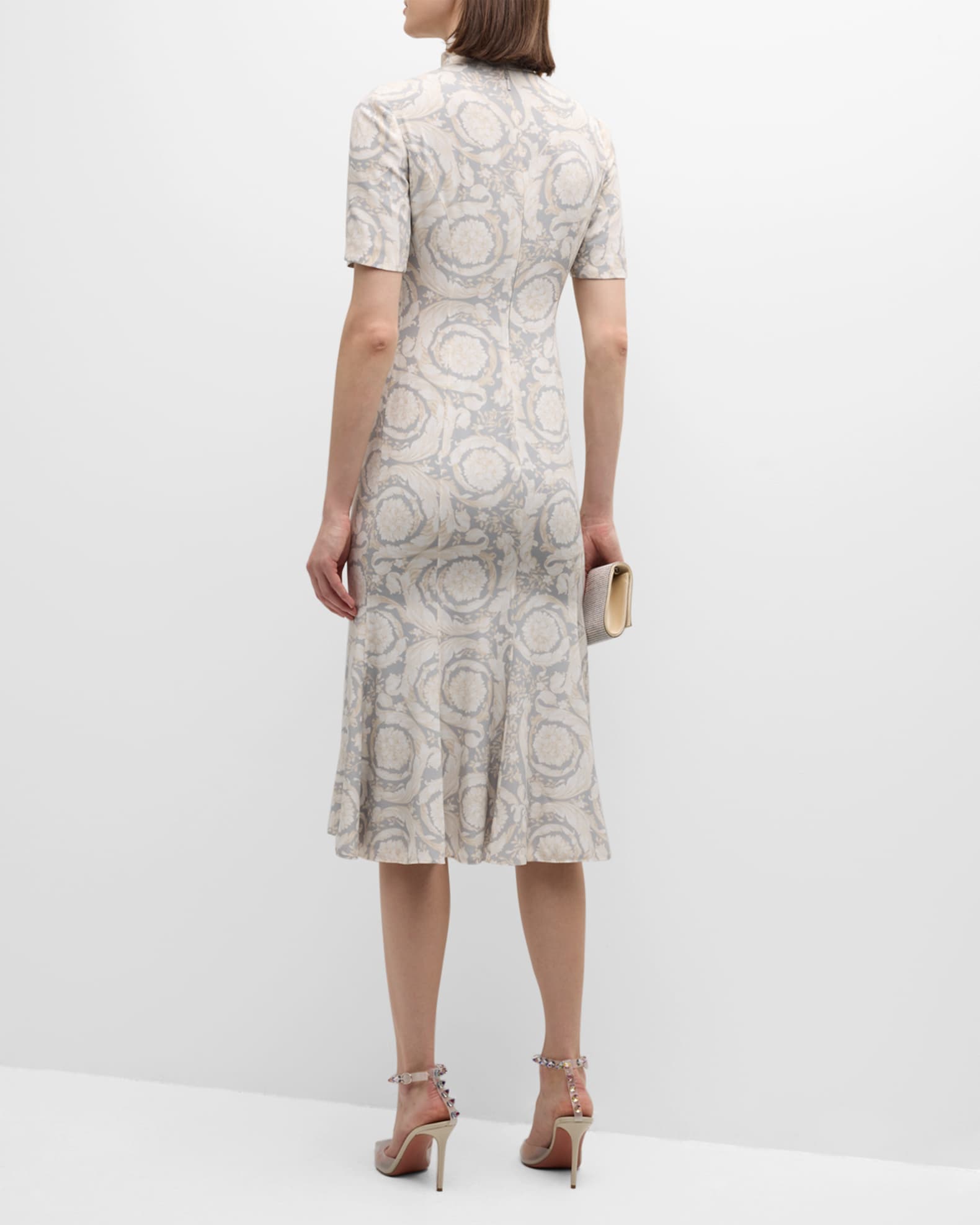Versace barocco print dress sale