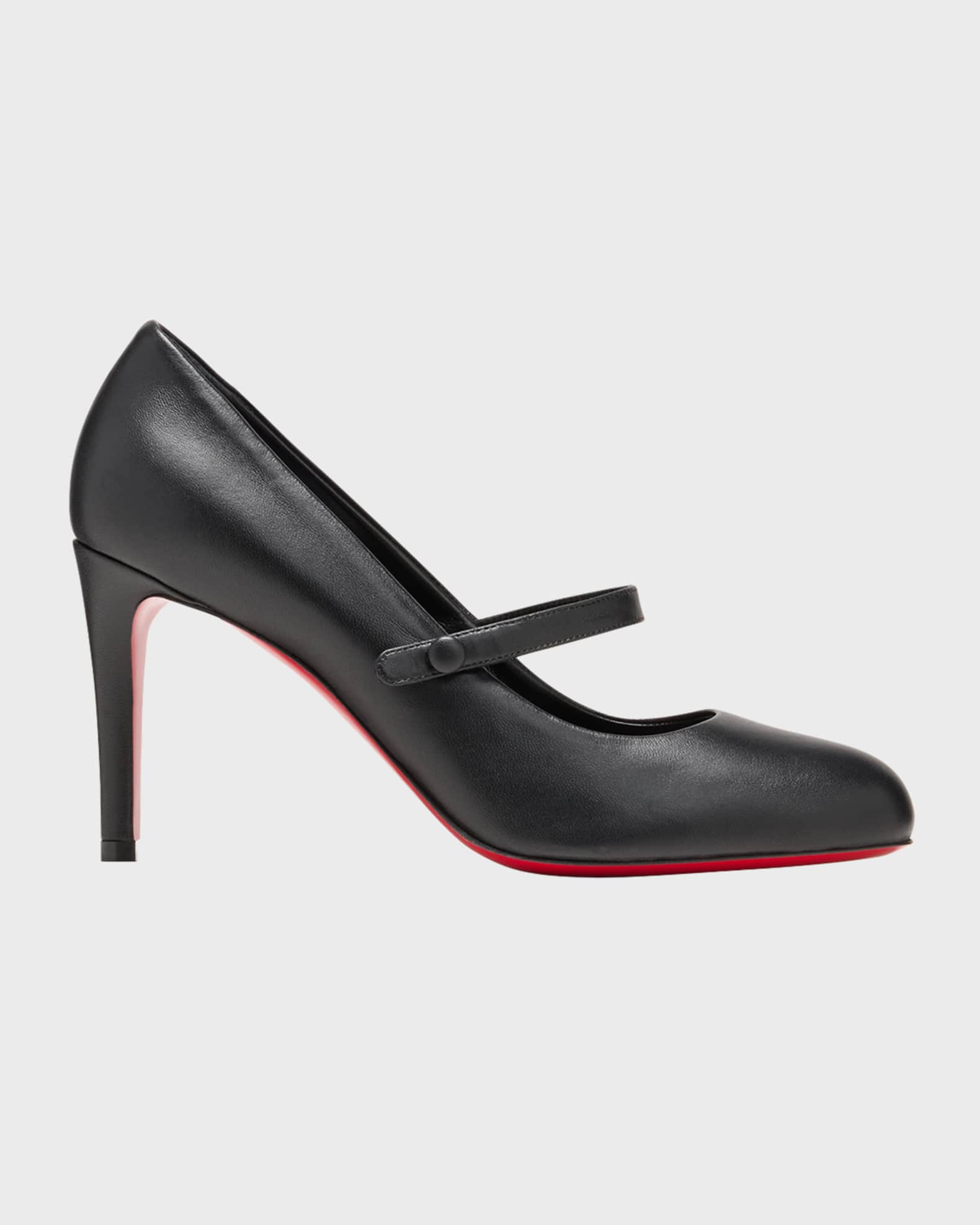 Leather Mary Jane Red Sole Pumps 0