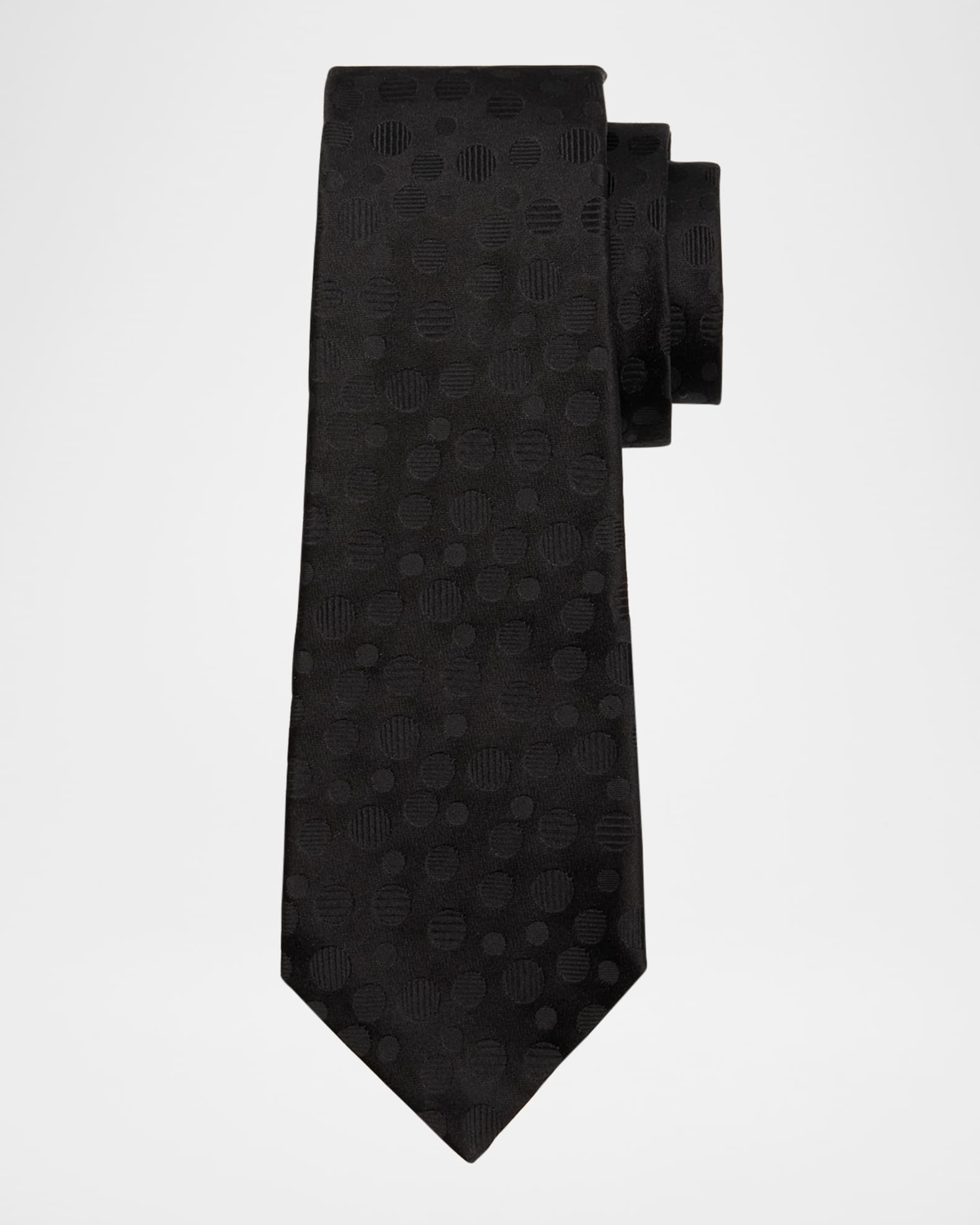 Men's Tonal Dot Jacquard Silk Tie 0
