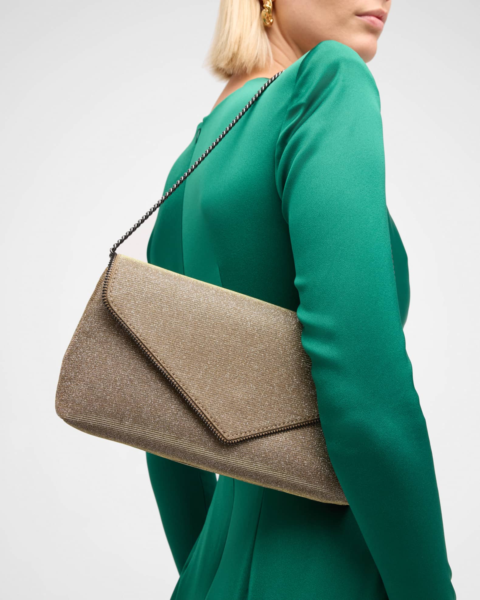 競売 Rebecca Minkoff Marcus Neiman | Bag Clutch Glitter Envelope Zip バッグ