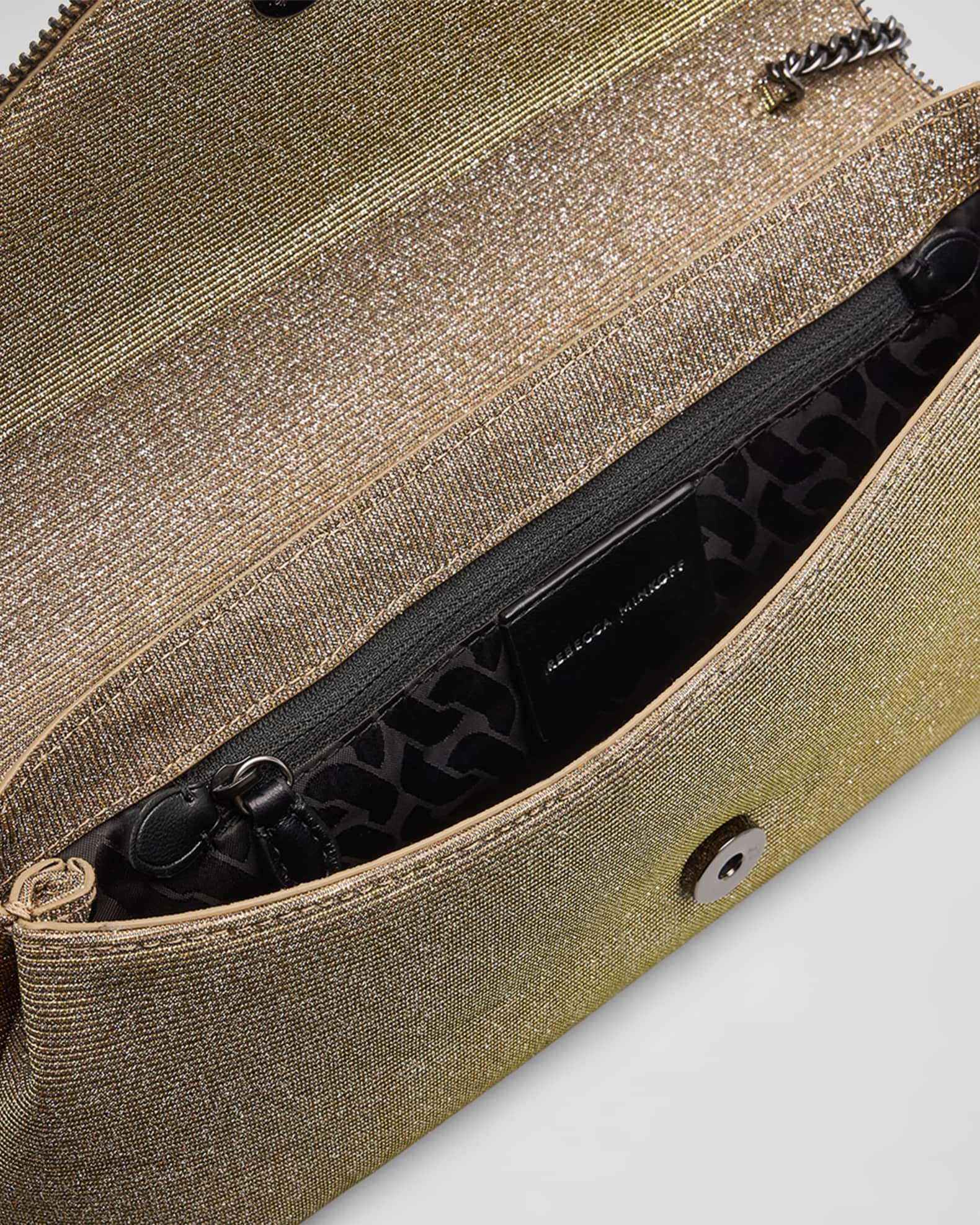 上等な Rebecca Minkoff Zip Envelope Glitter Clutch Bag | Neiman Marcus バッグ