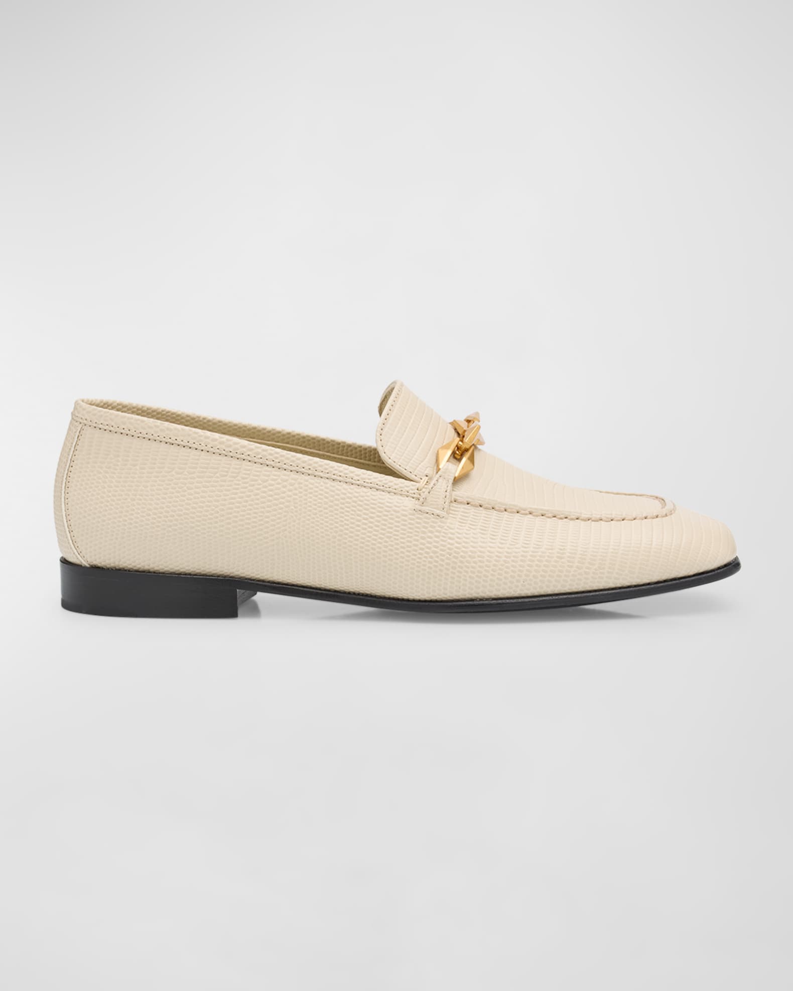 Jimmy Choo Diamond Tilda Embossed Chain Loafers