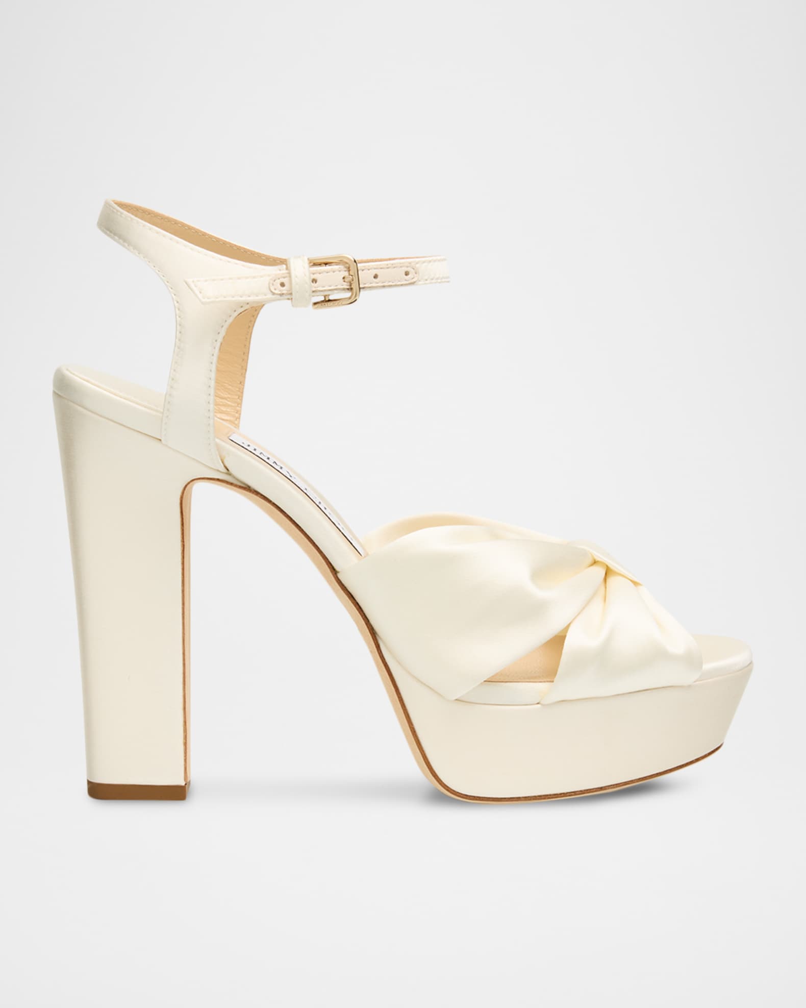 Jimmy Choo 120mm Heloise Satin Platform Sandals | Neiman Marcus
