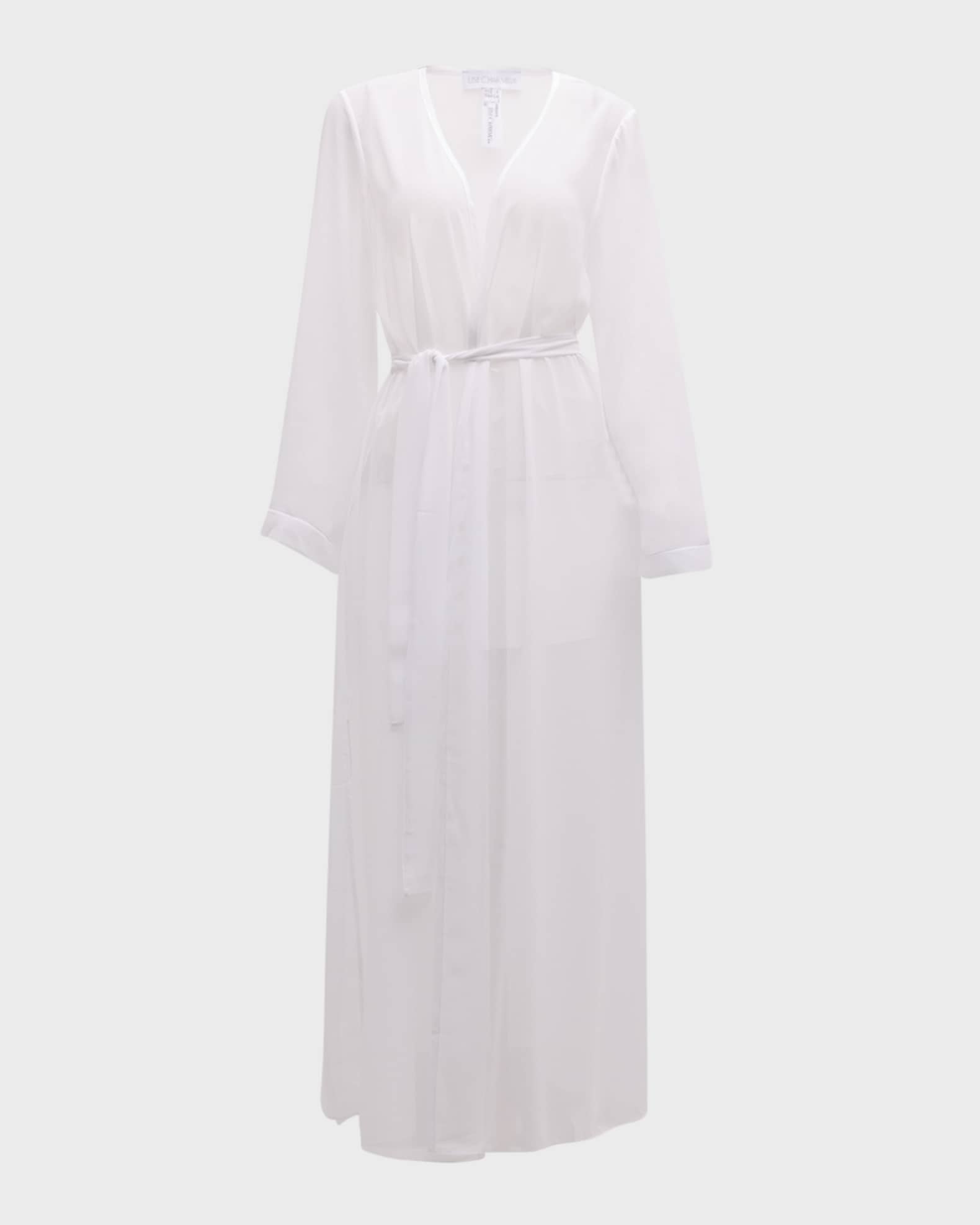 Nuisette + Kimono En Soie Lise Charmel - Taille M - Nacre - Neufs Avec Boîtes
