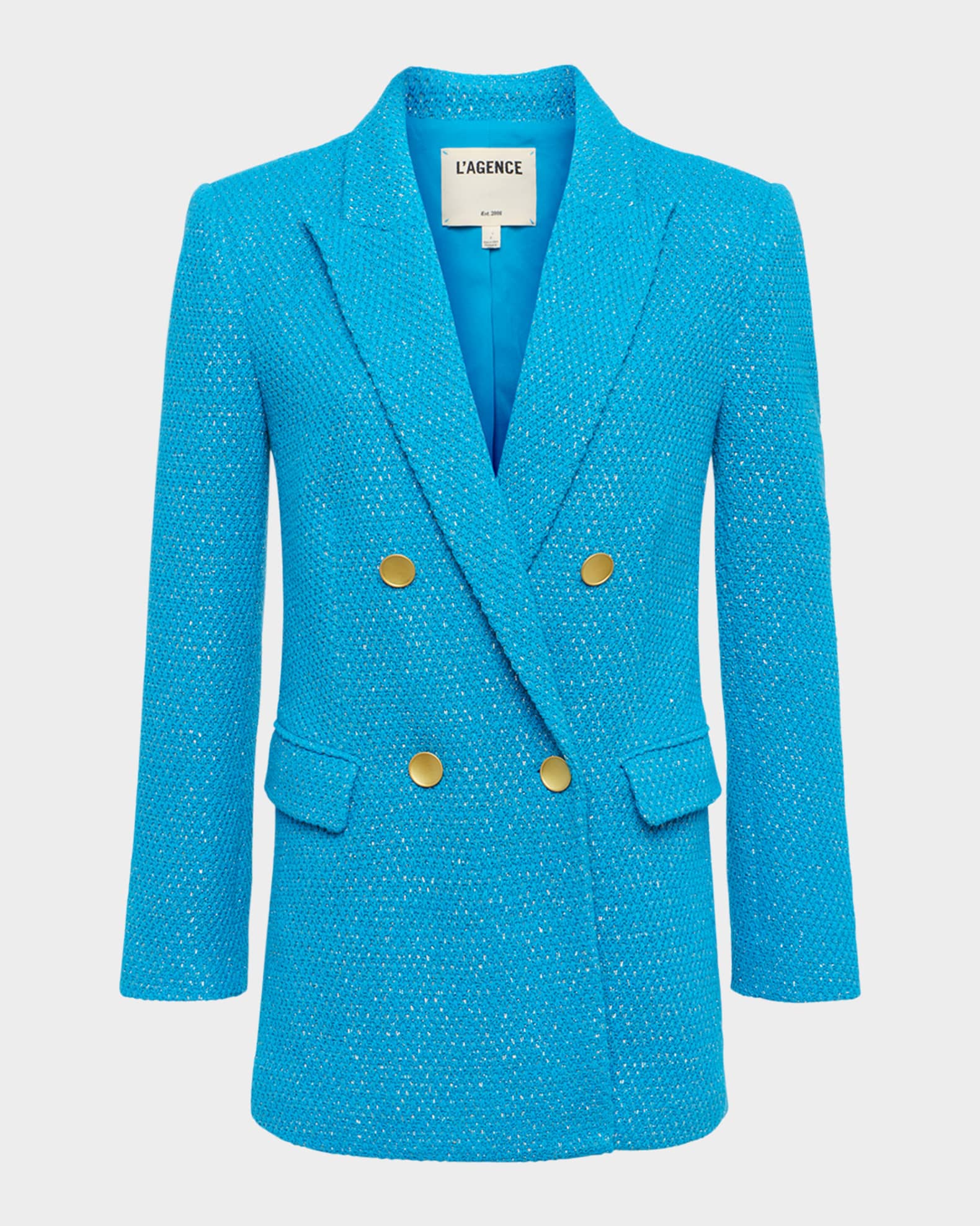 Riva Knit Double-Breasted Blazer 0