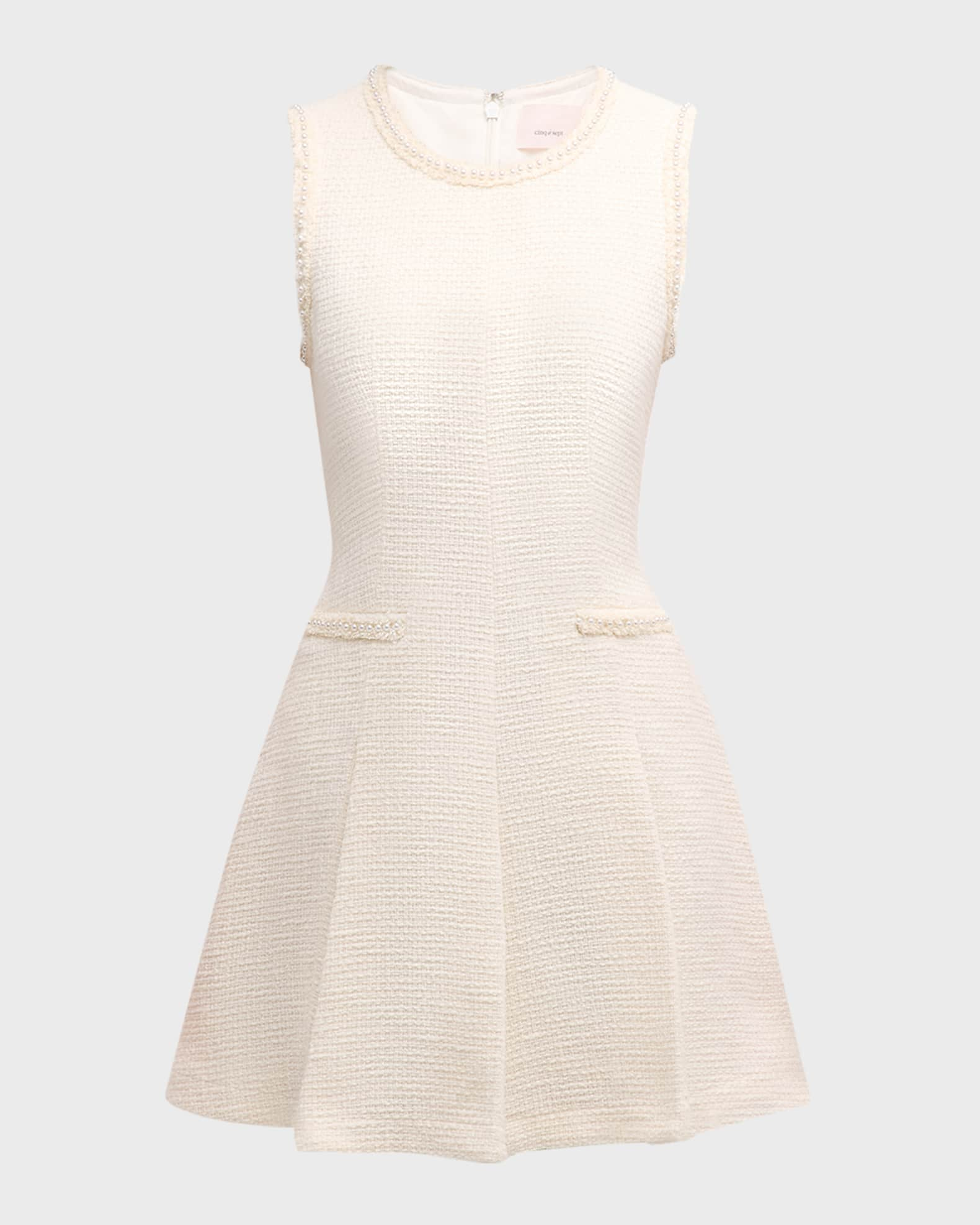 Emporio Armani Kids ruffled-trim sleeveless dress - White