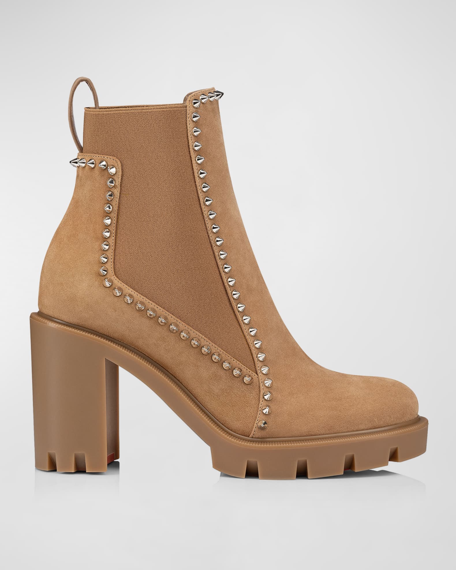 Spikes Suede Chelsea Red Sole Booties