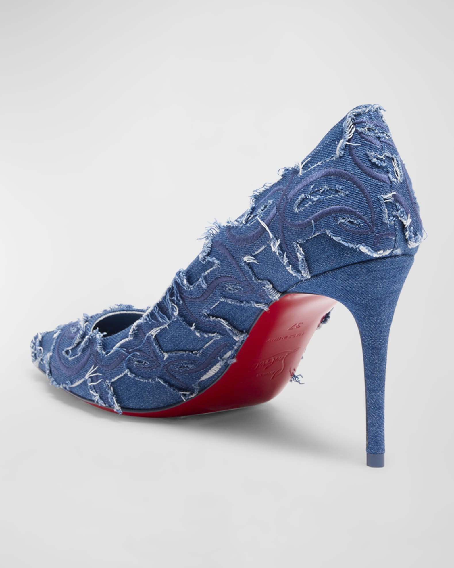 Christian louboutin denim pumps discount