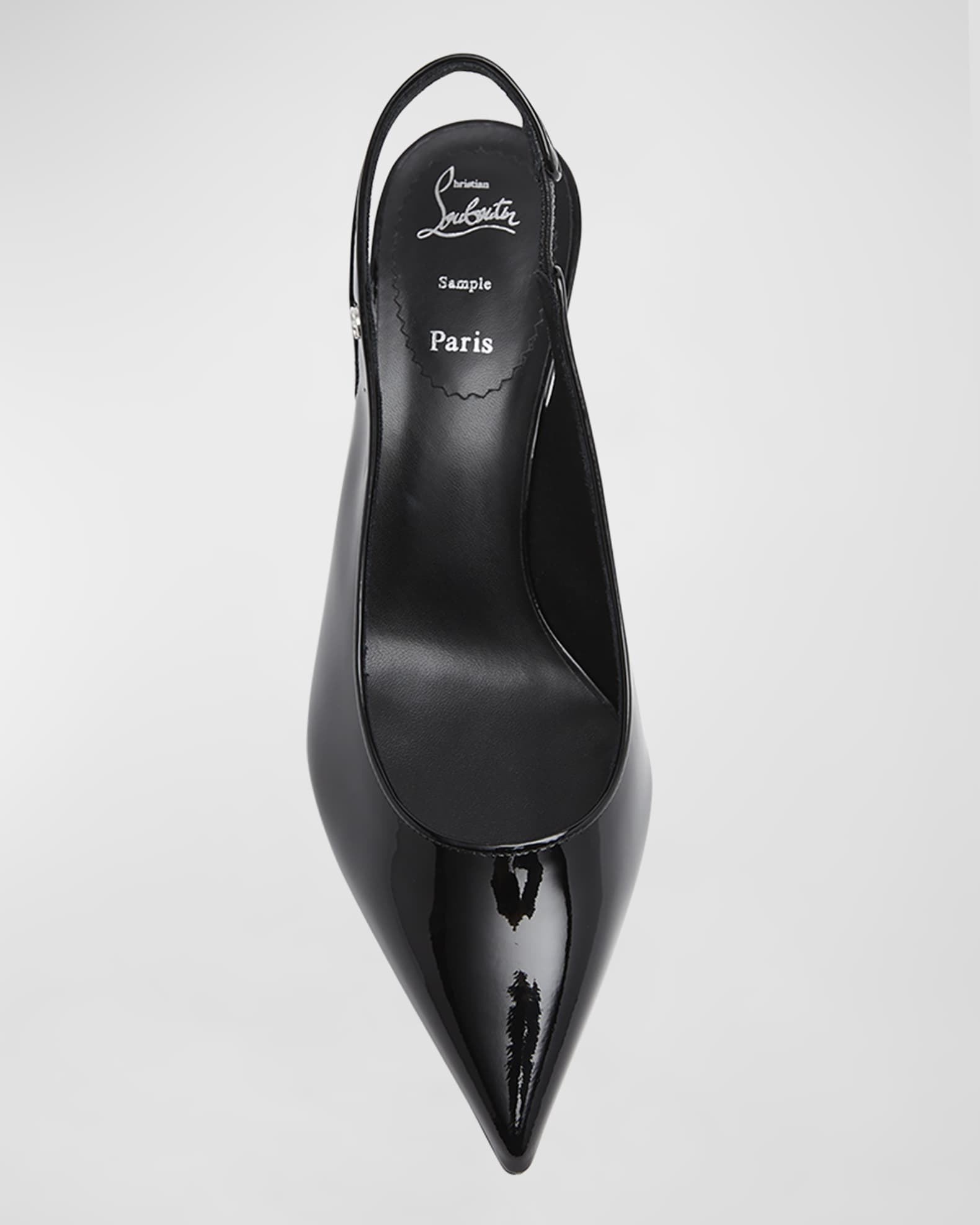 2024年新作入荷 Christian Louboutin Kate Sporty Patent Slingback Pumps 靴