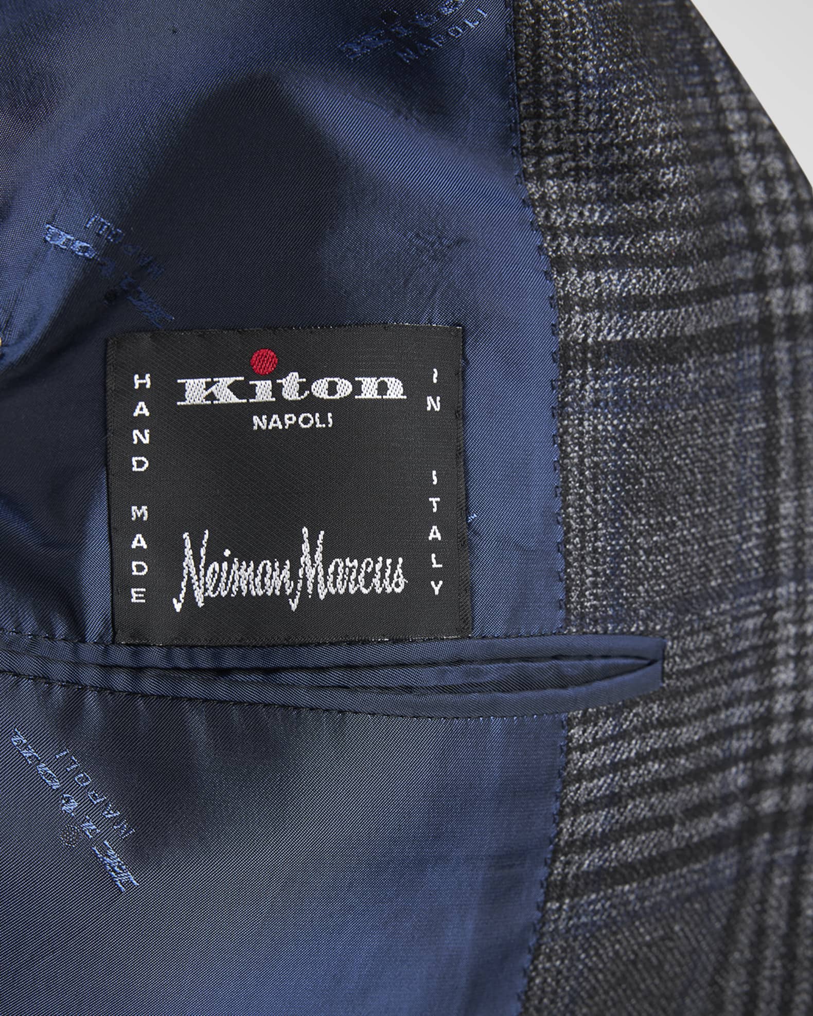 Kiton Men's Plaid Wool-Cashmere Sport Coat | Neiman Marcus