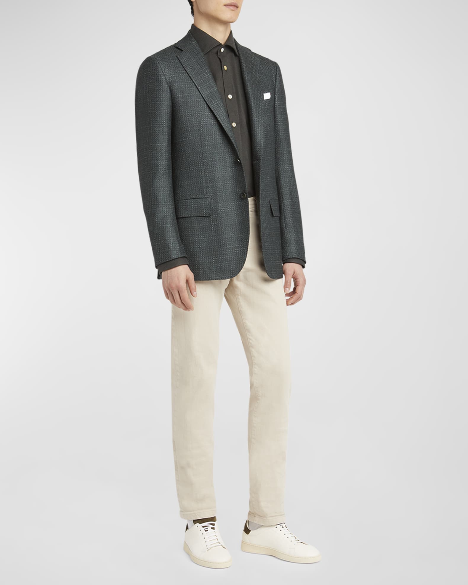 Men's Cashmere-Wool Textured Blazer 1