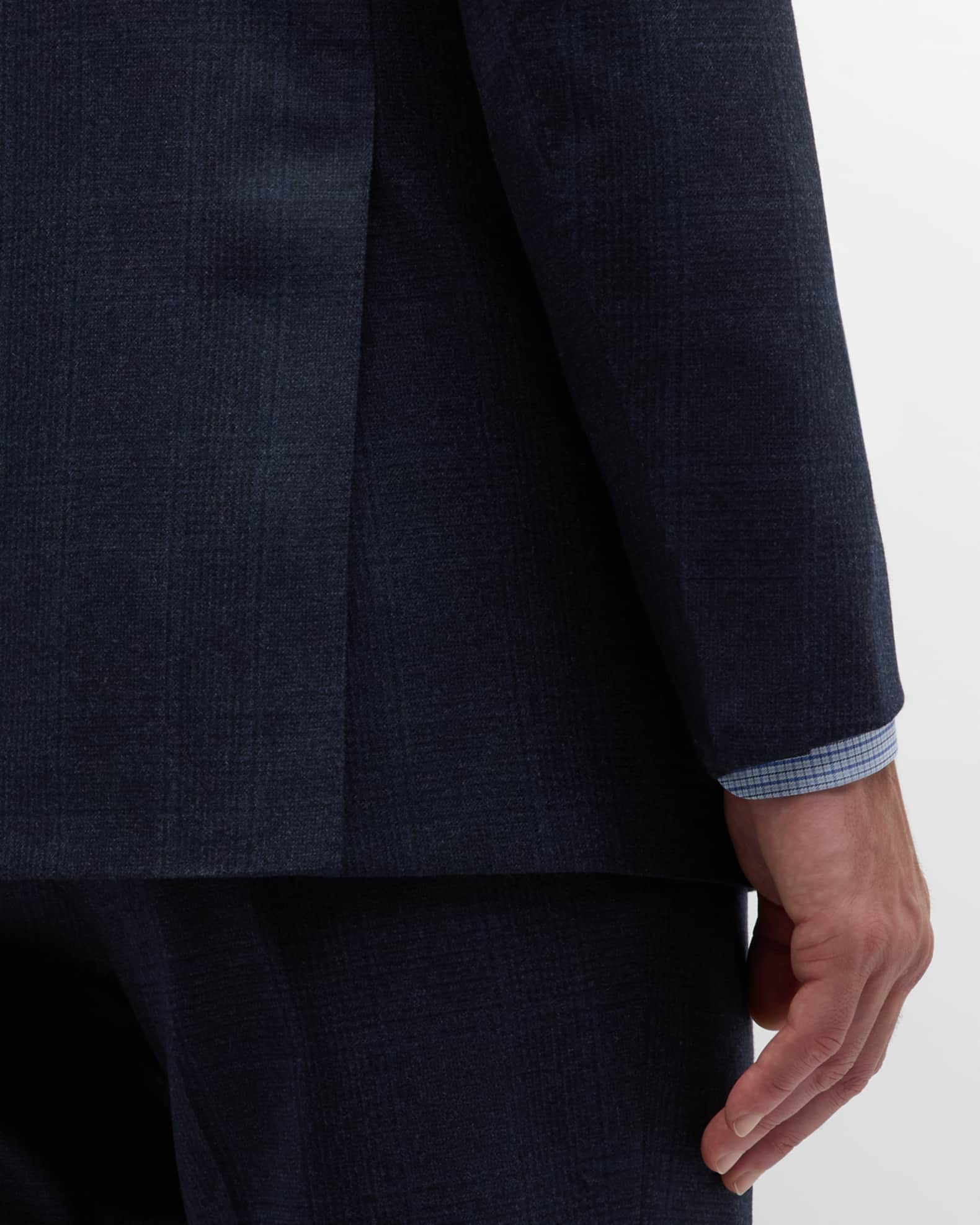 Men's Wool-Cashmere Plaid Suit 1