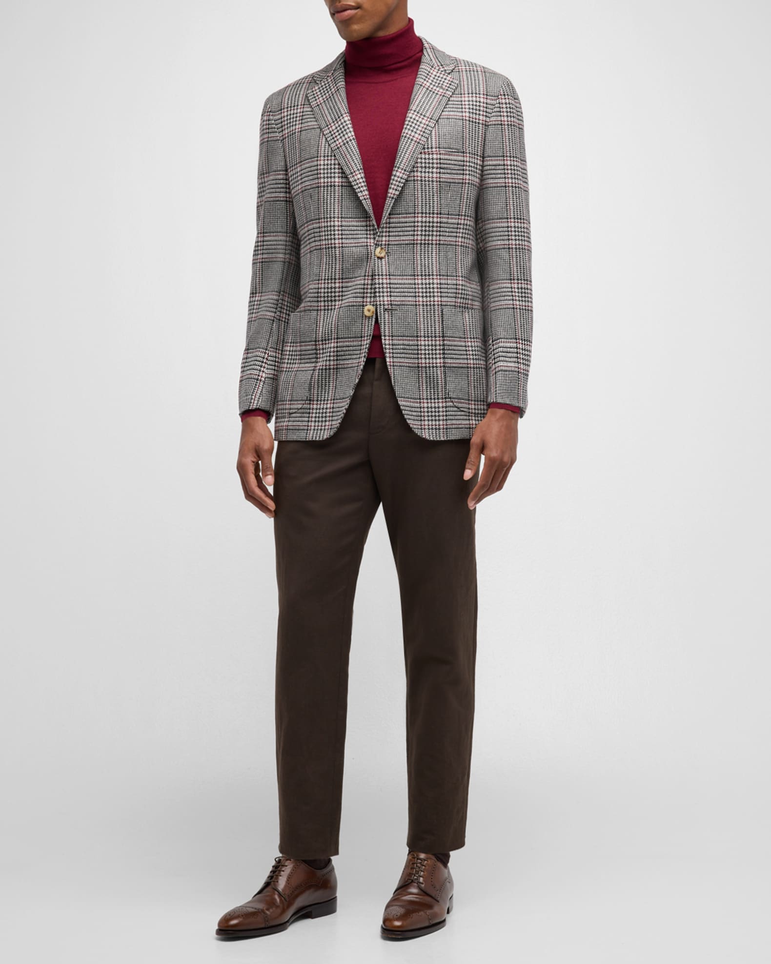 Men's Cashmere Plaid Sport Coat 1