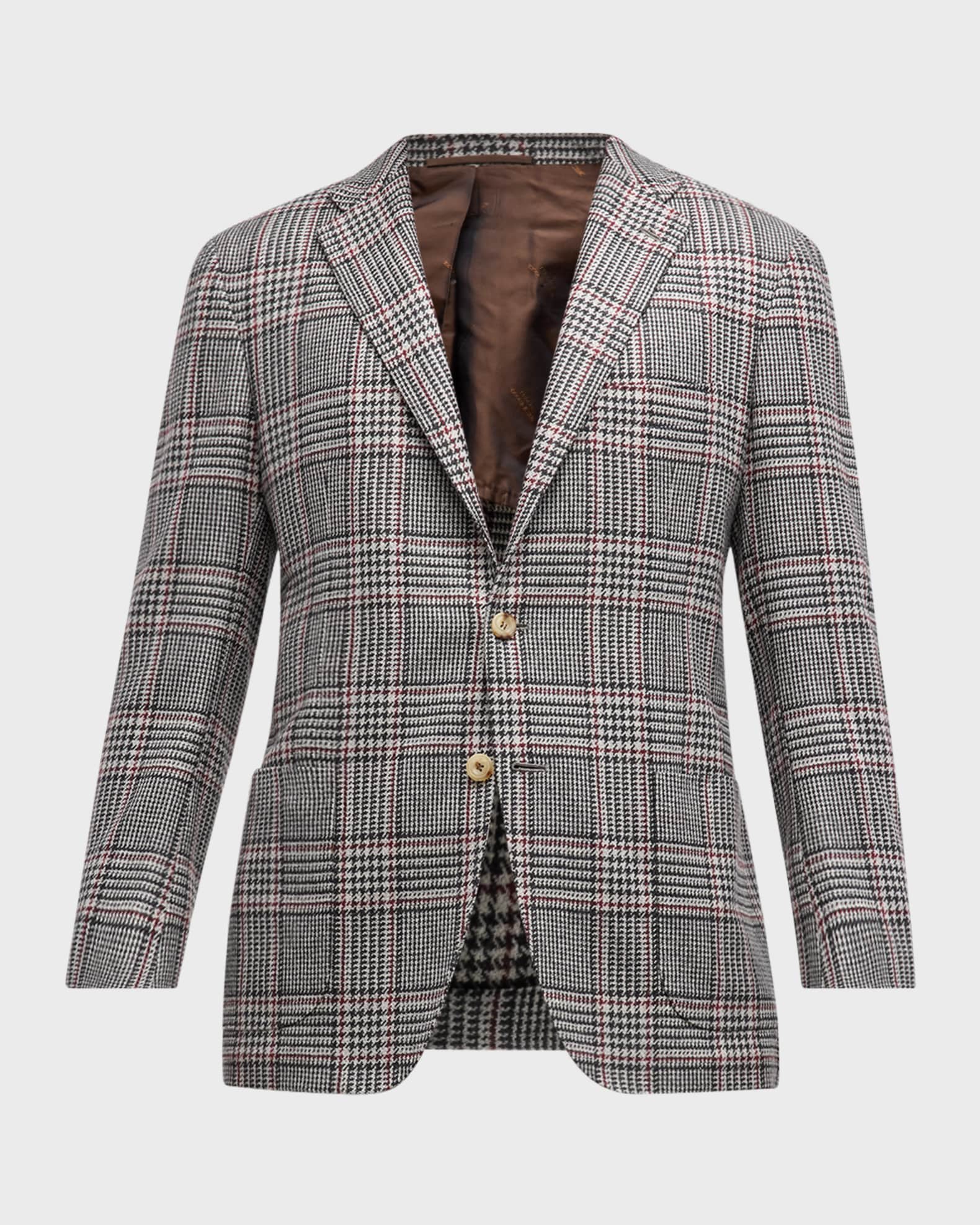 Men's Cashmere Plaid Sport Coat 0