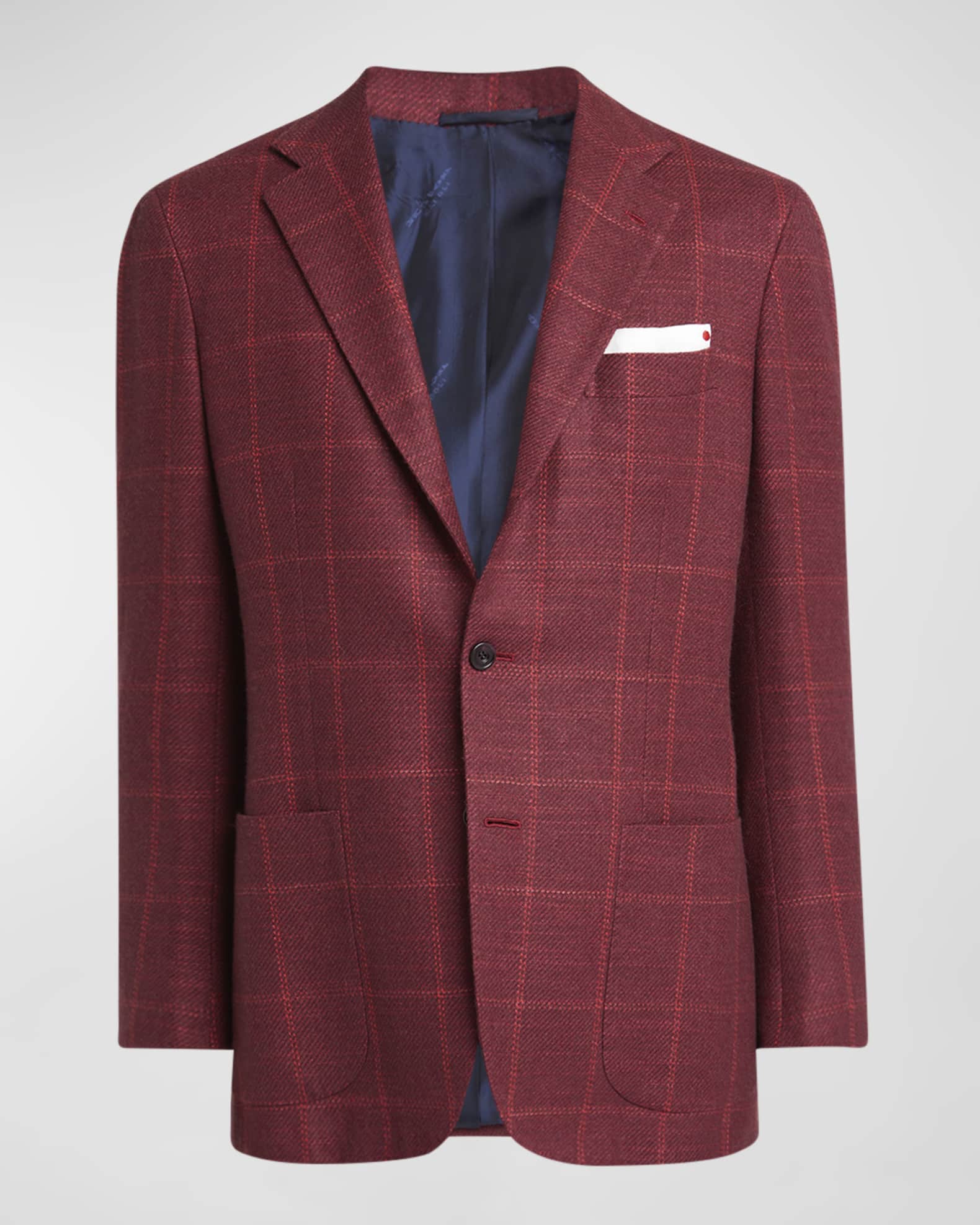 Men's Cashmere Tonal Windowpane Sport Coat 0