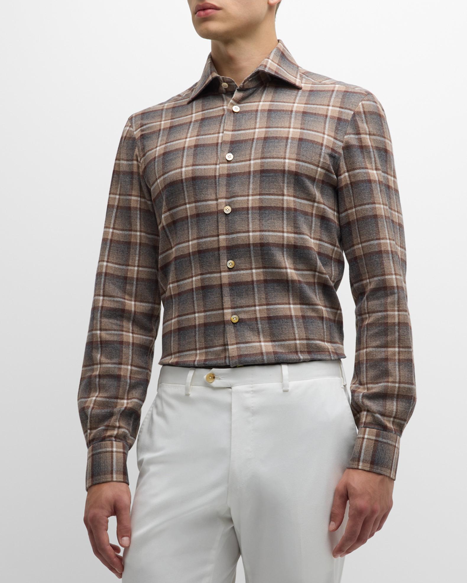 Chemise Casual Sartorio X Kiton - Taille 40 (15 3/4) - Couleur Jaune Clair - Occasion Très Bon état