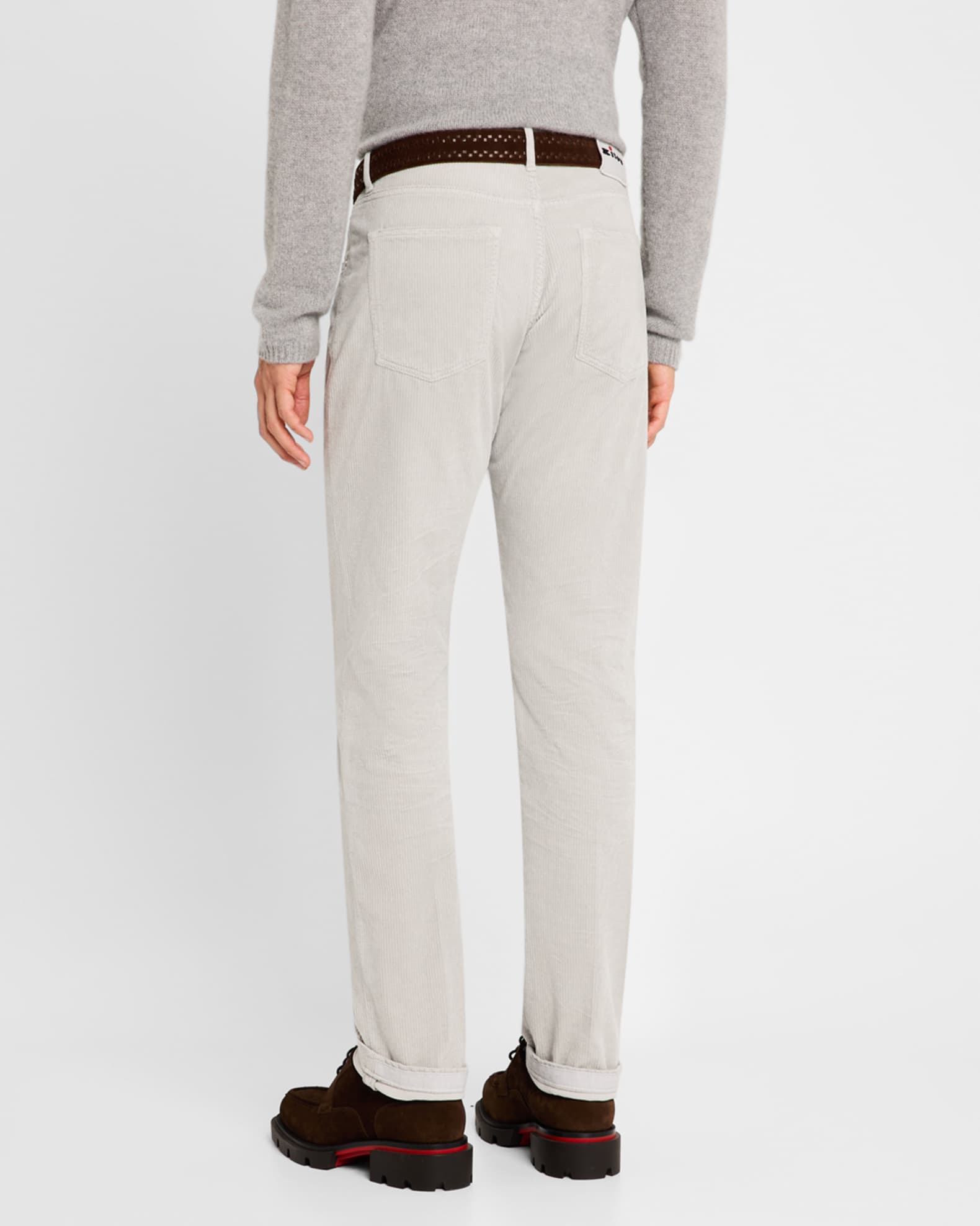 【BAON】Kiton Pintuck Banding Corduroy Pants Kiton Men's Corduroy 5-Pocket Pants | Neiman Marcus