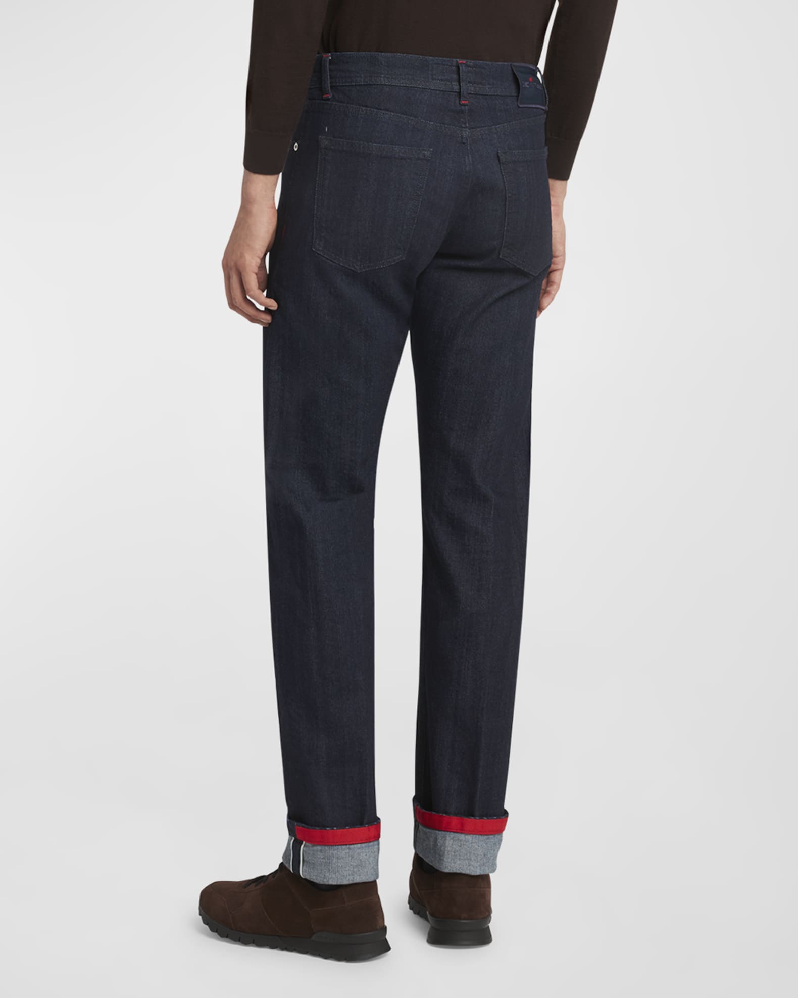 Kiton Men's Straight-Leg Dark Wash Denim Jeans | Neiman Marcus