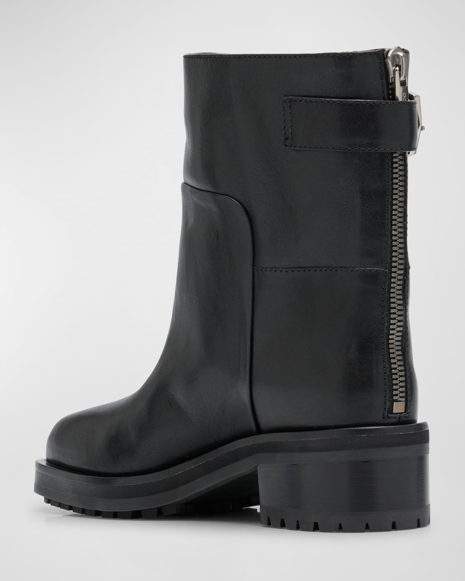 Jimmy Choo Brooklyn Leather Moto Booties | Neiman Marcus