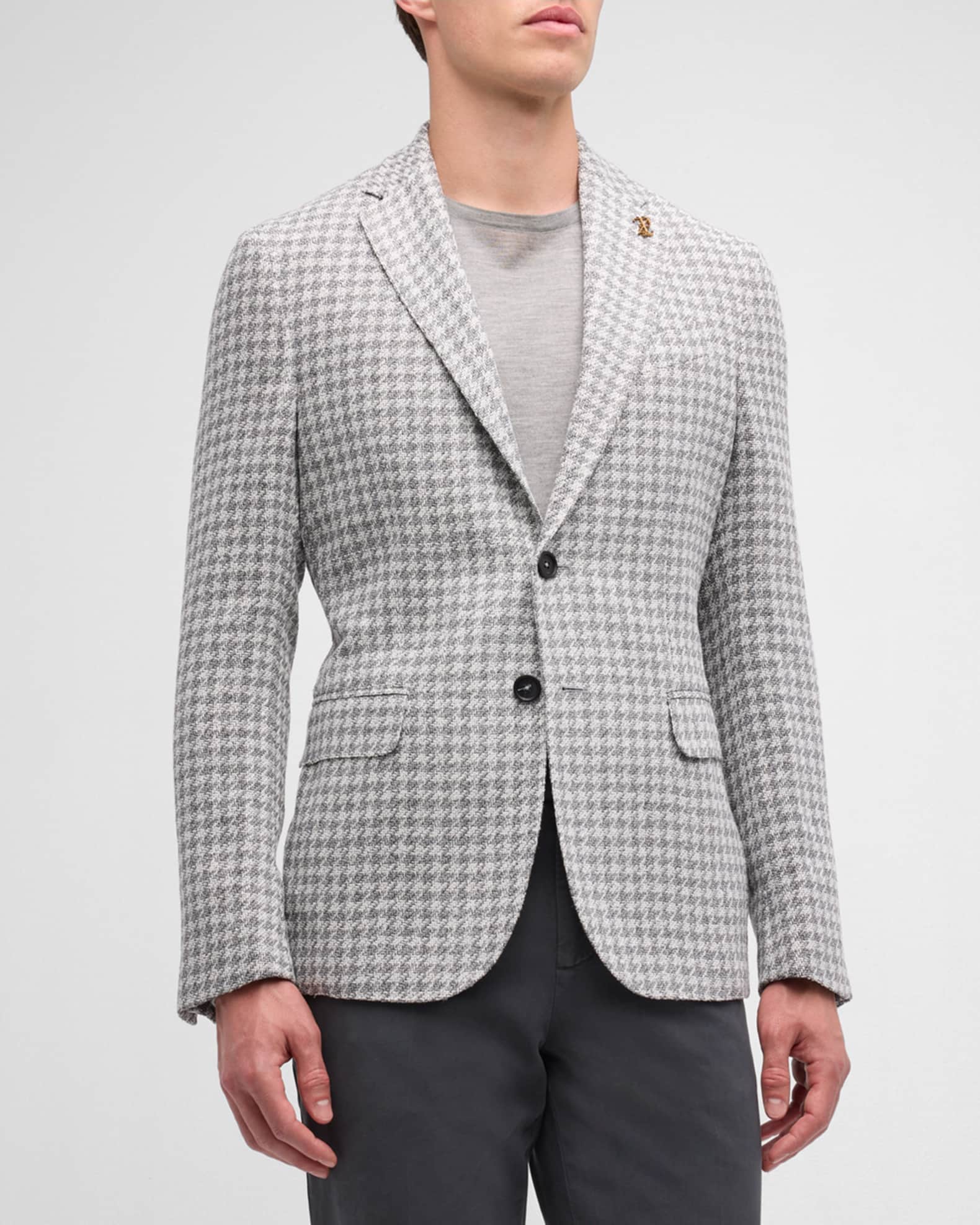 Men's Houndstooth Two-Button Sport Coat 0