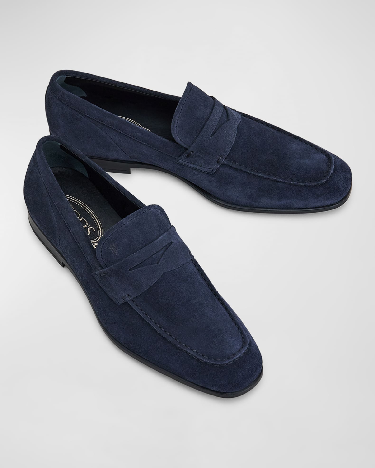 Tod's Men's Mocassino Gomma Leggera Suede Penny Loafers