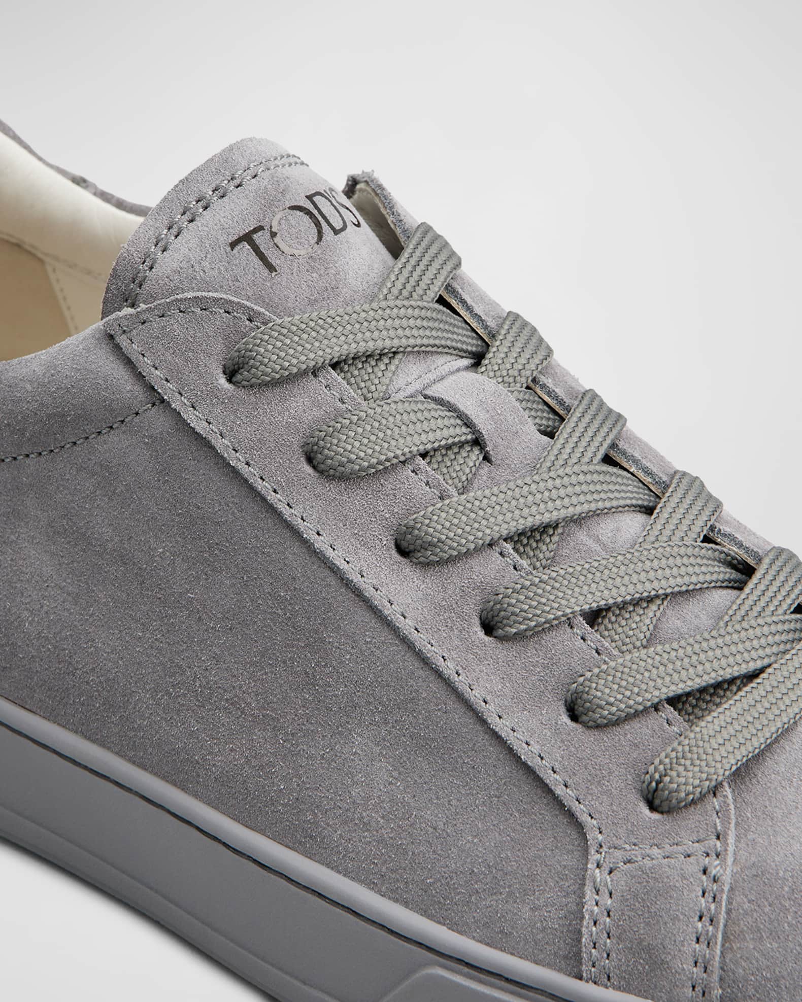 ☆関税込み☆【TOD'S】Suede & leather low top sneakers Tod's Leather low-top sneakers with round toe | The Fashion