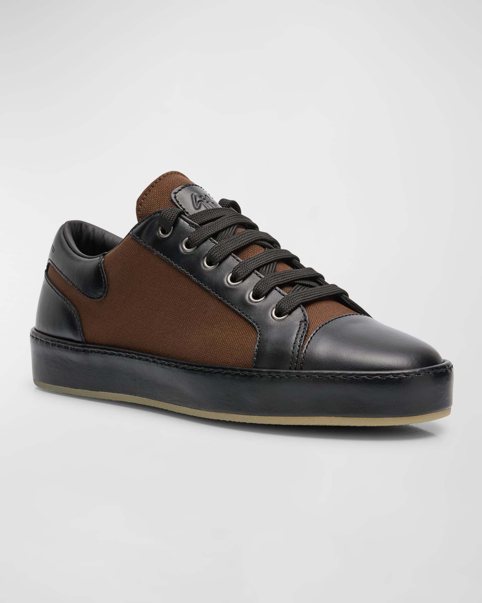 Men's Nevada Textile and Leather Low-Top Sneakers 1