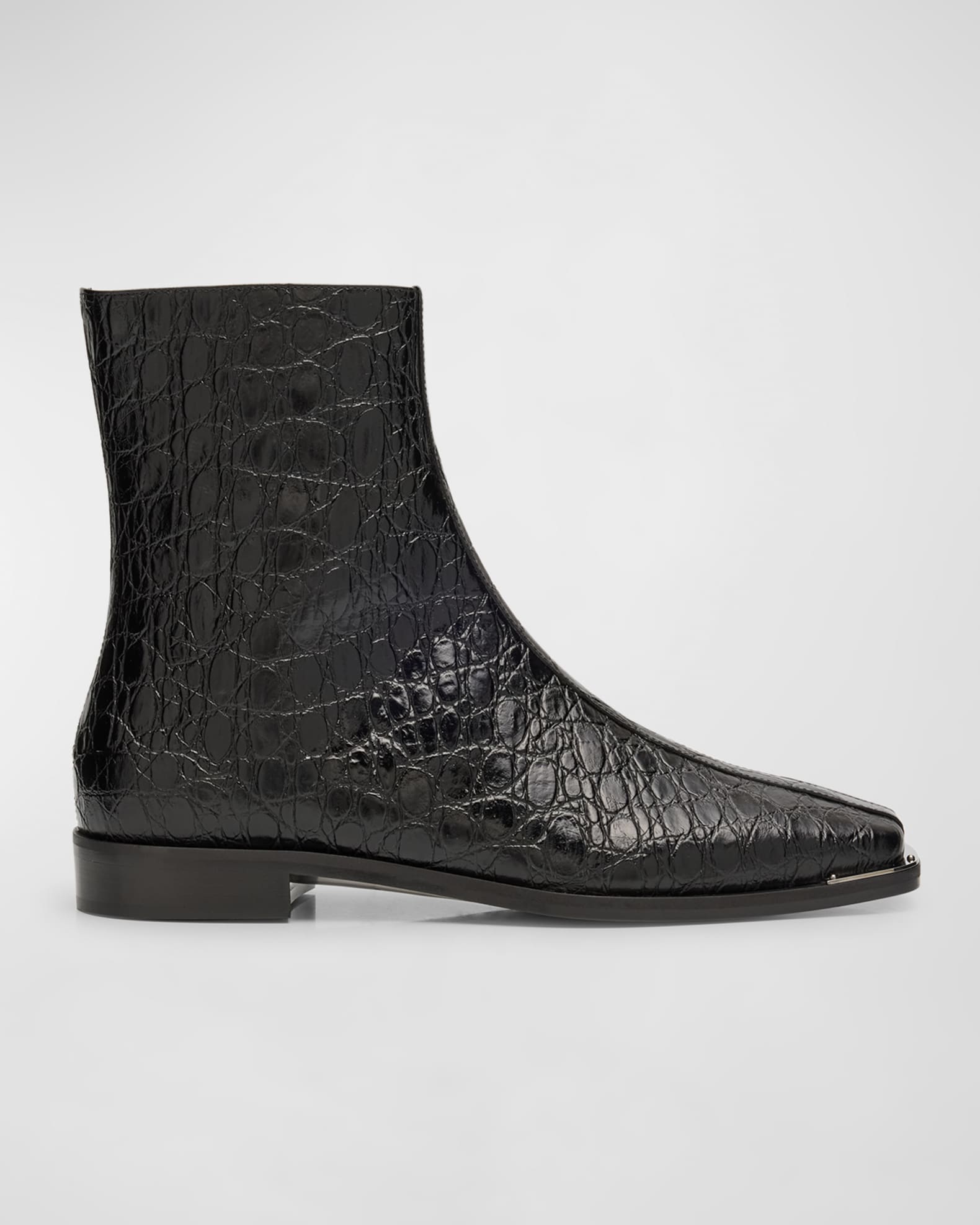 【美品】GIUSEPPE ZANOTTI 本革トリコ〈参考価格122,000円〉 Giuseppe Zanotti Men's Morpheus Croc-Effect Ankle Boots | Neiman