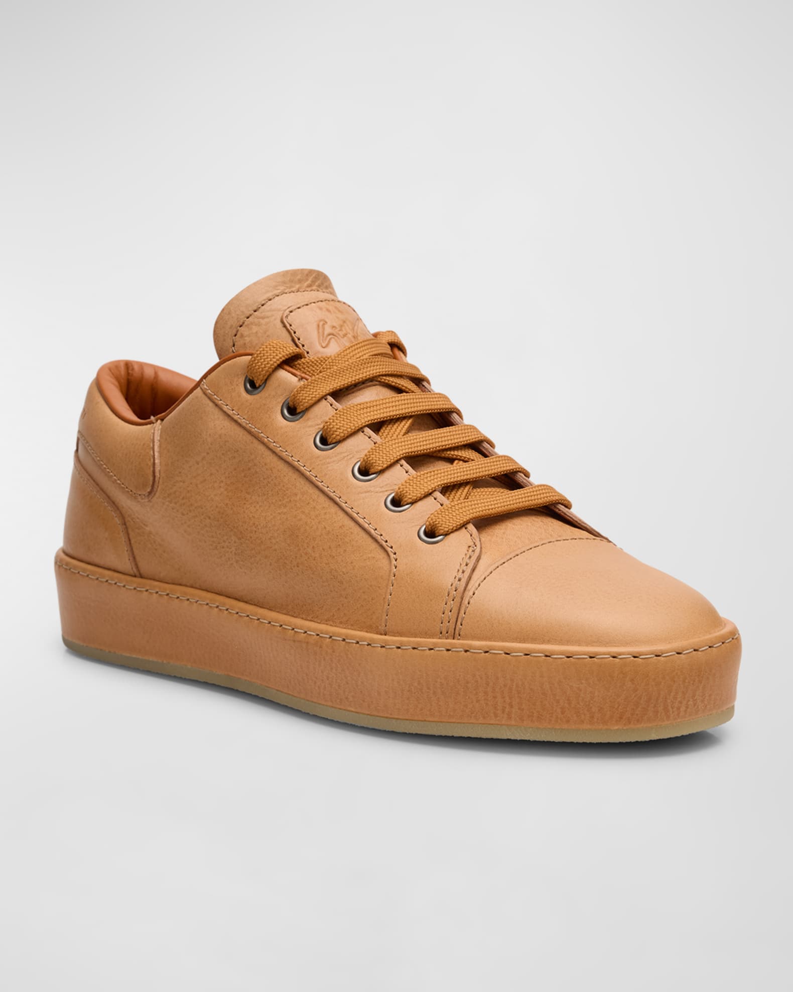 Men's Norbel Leather Low-Top Sneakers - Thumbnail 2