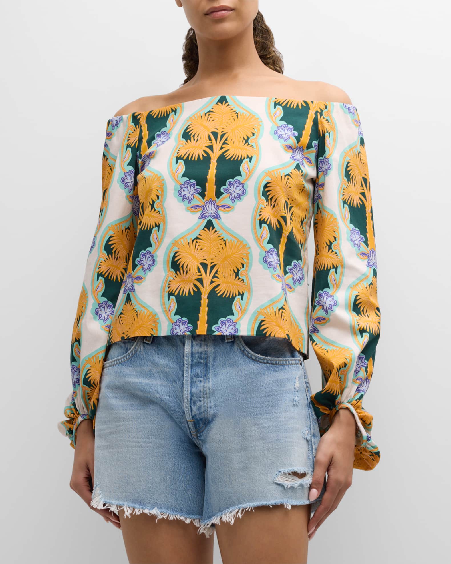 Le Superbe Long-Sleeve Palm Insignia Top