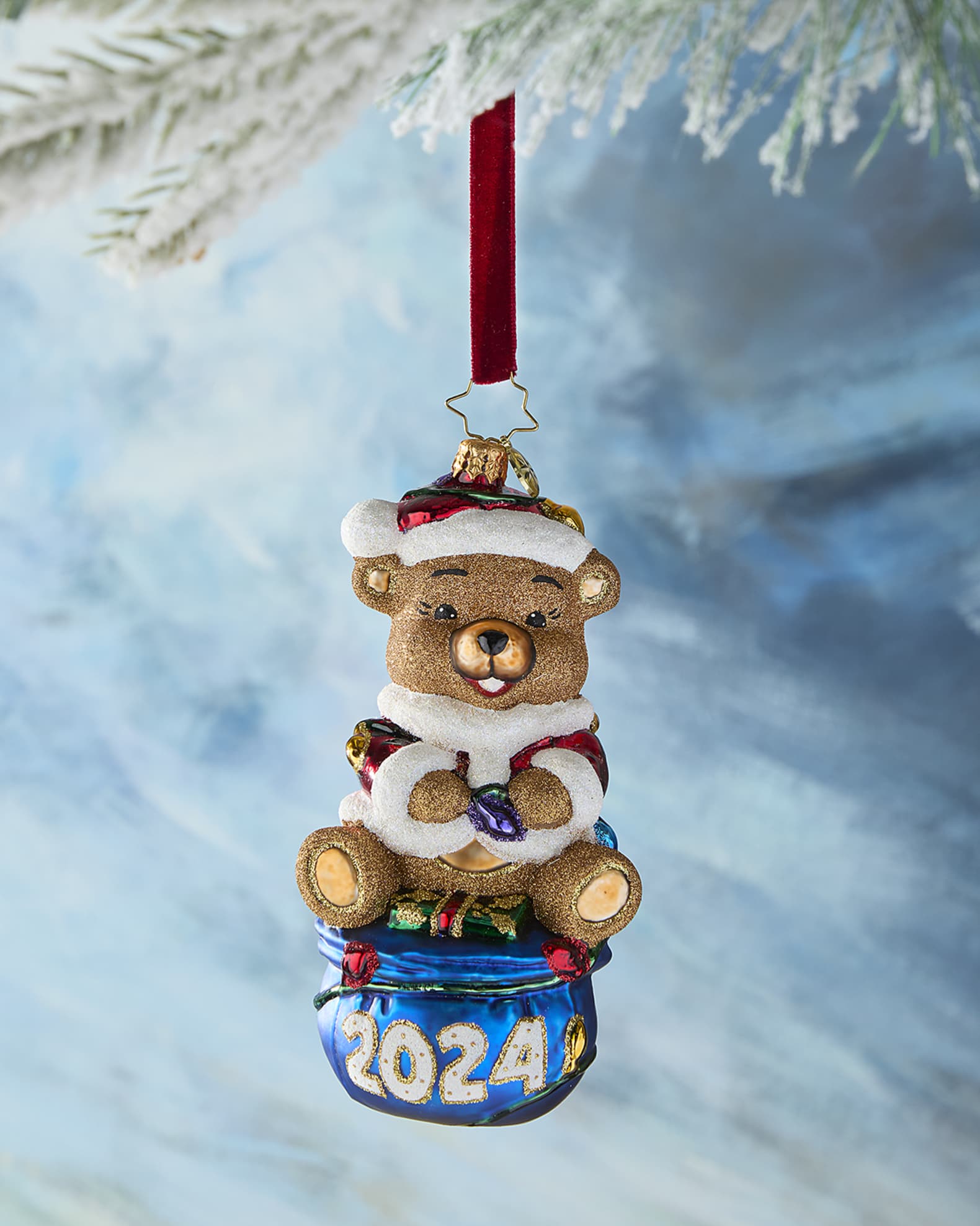 2024 Santa Bear Buddy Christmas Ornament  0
