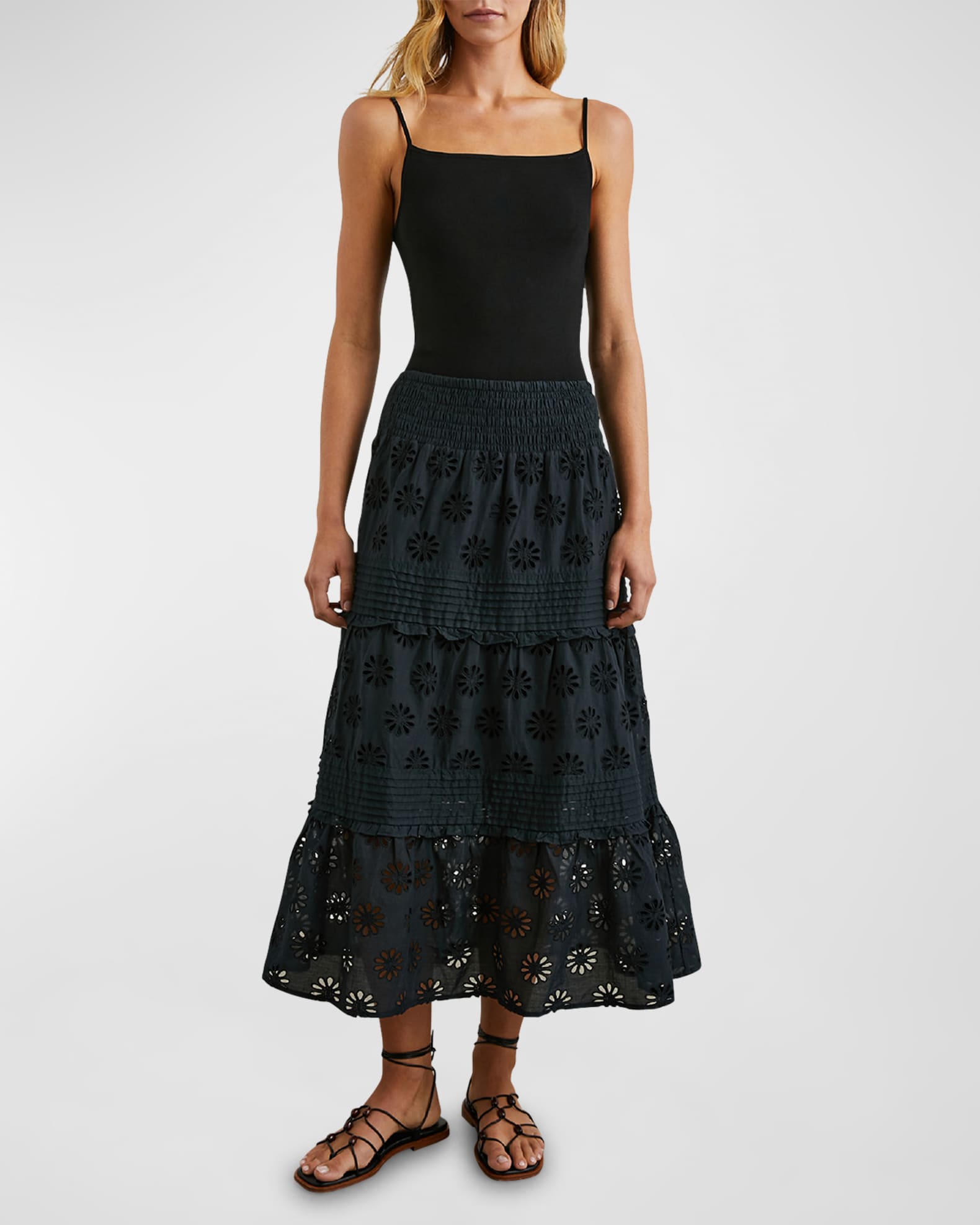 Rails | Gail Floral Embroidered Midi Skirt