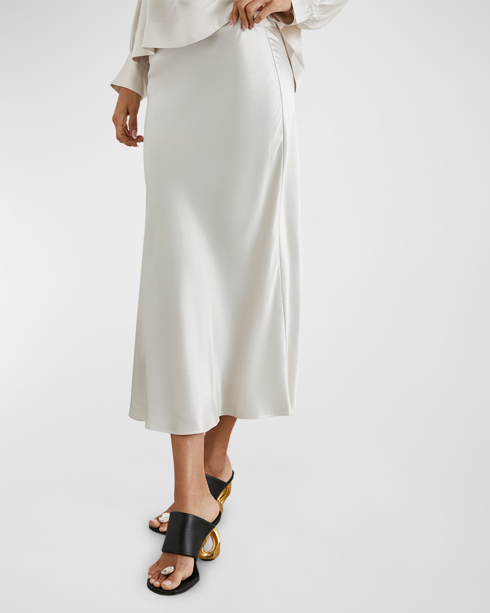 Rails Berlin Satin Crepe Maxi Skirt | Neiman Marcus