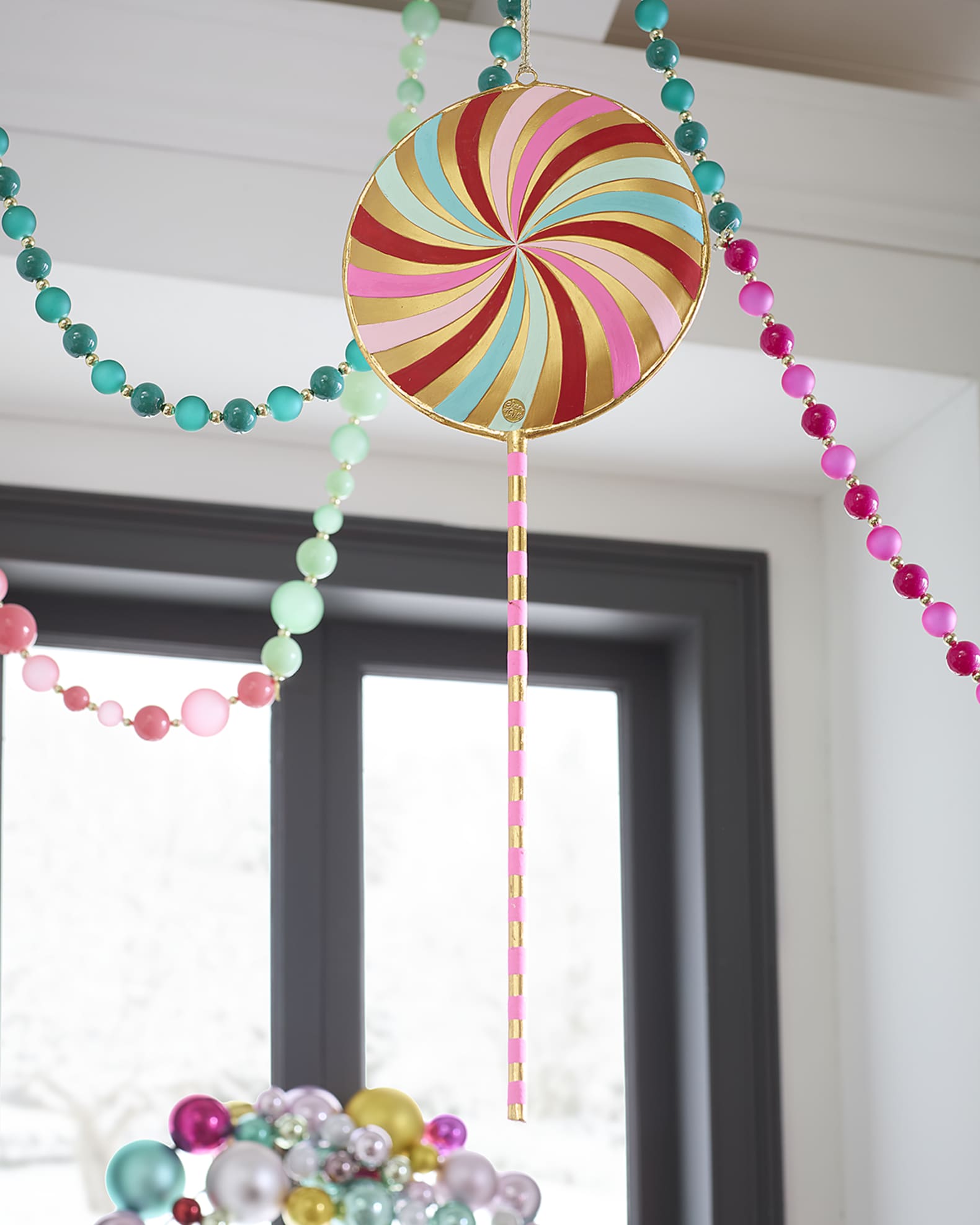 Swirl Lollipop Christmas Display, 28" 0