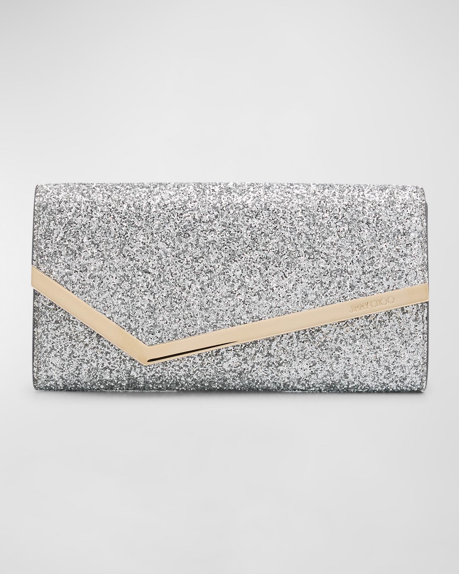 Jimmy Choo Emmie Glitter Clutch Bag | Neiman Marcus