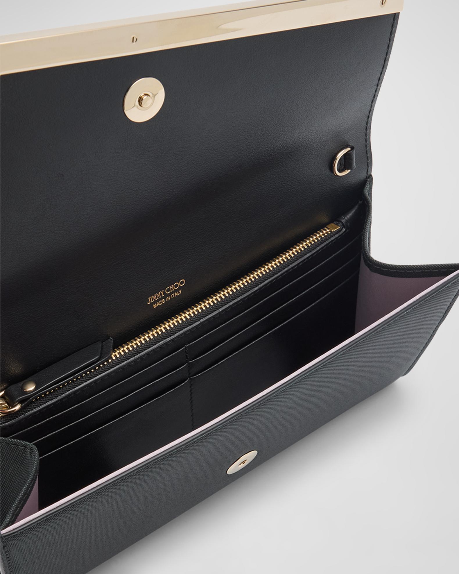Jimmy Choo Emmie Flap Faux Leather Clutch Bag | Neiman Marcus