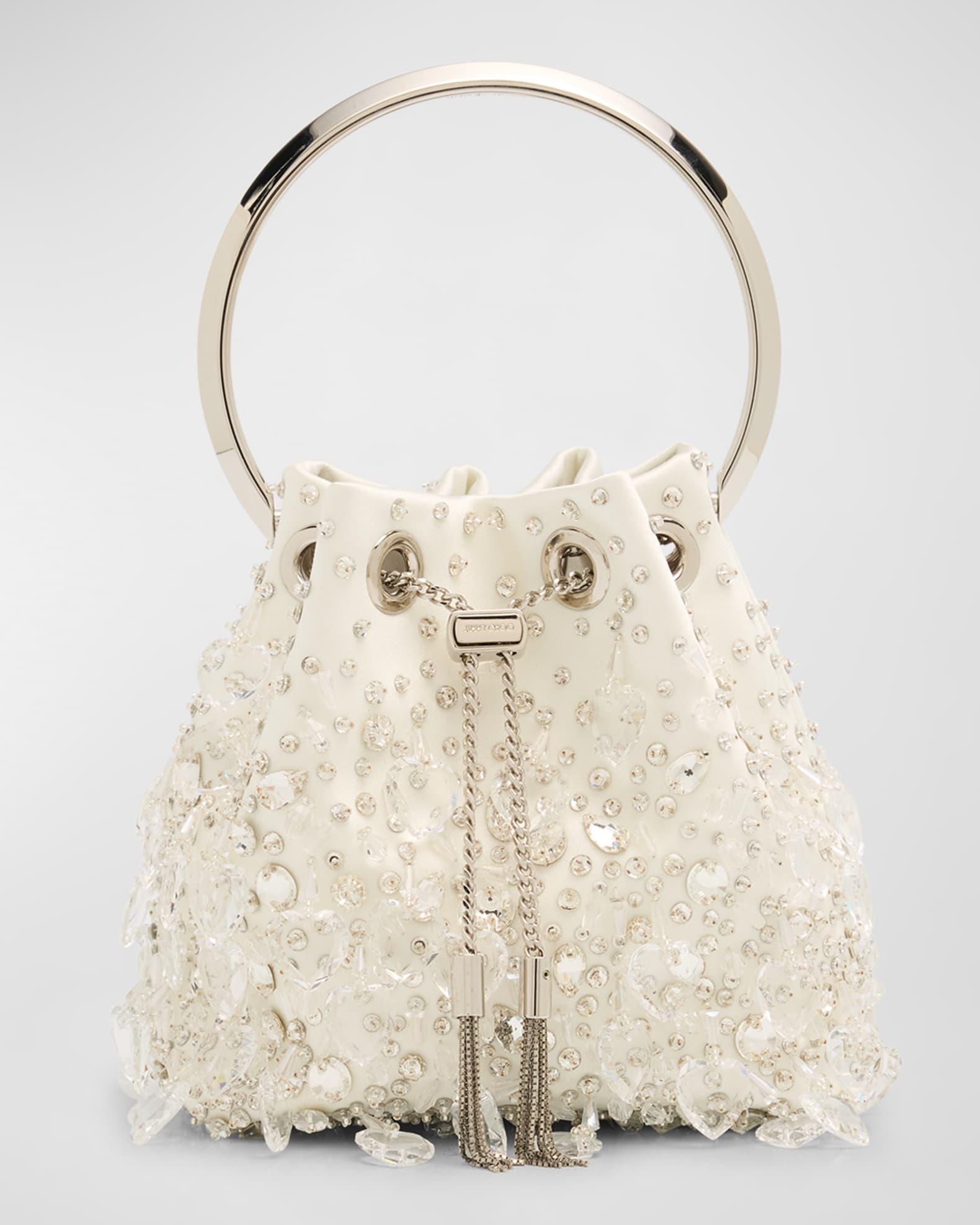 Jimmy Choo Bon Bon Embellished Bucket Bag | Neiman Marcus